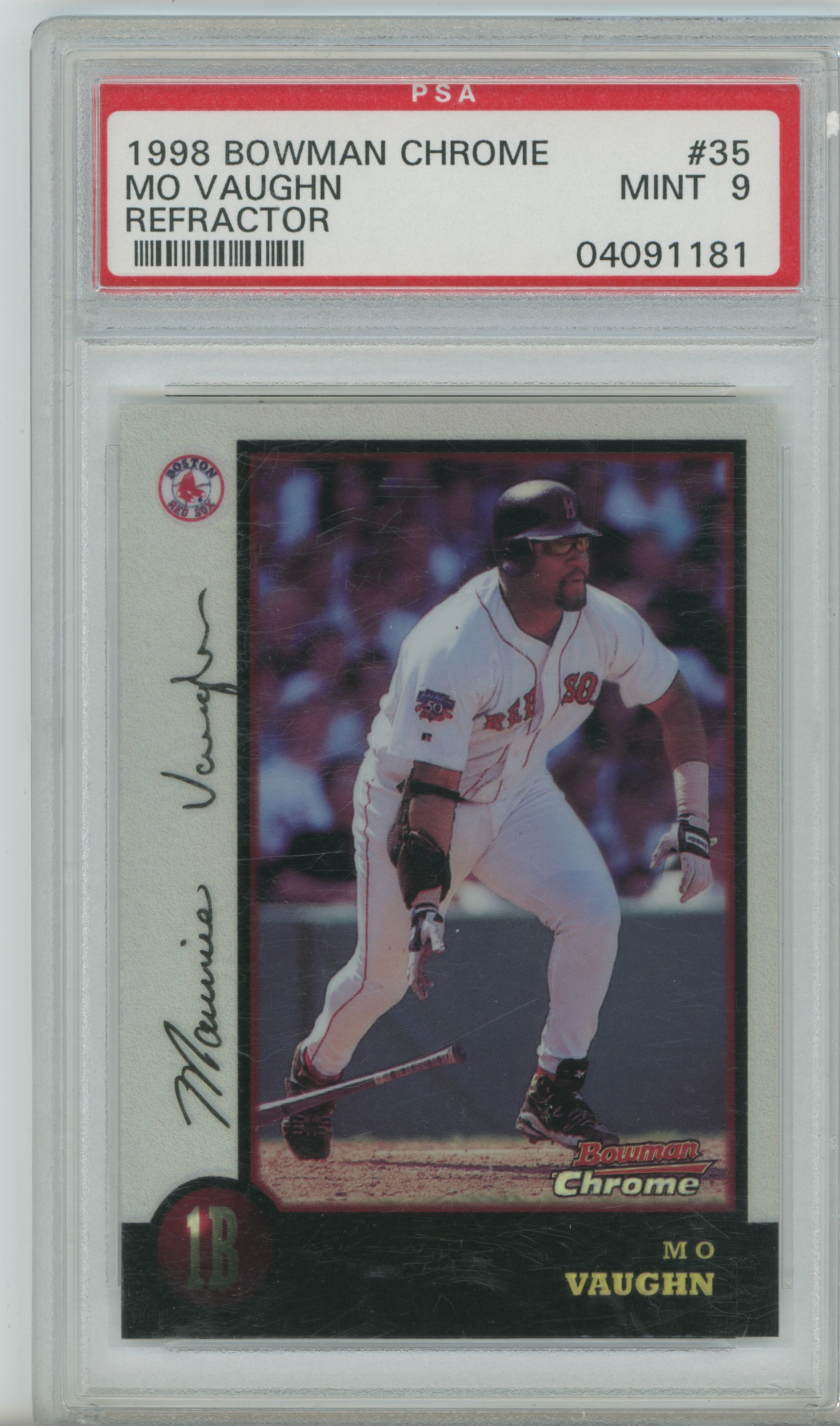 1998 Bowman Chrome Refractor Mo Vaughn PSA 9