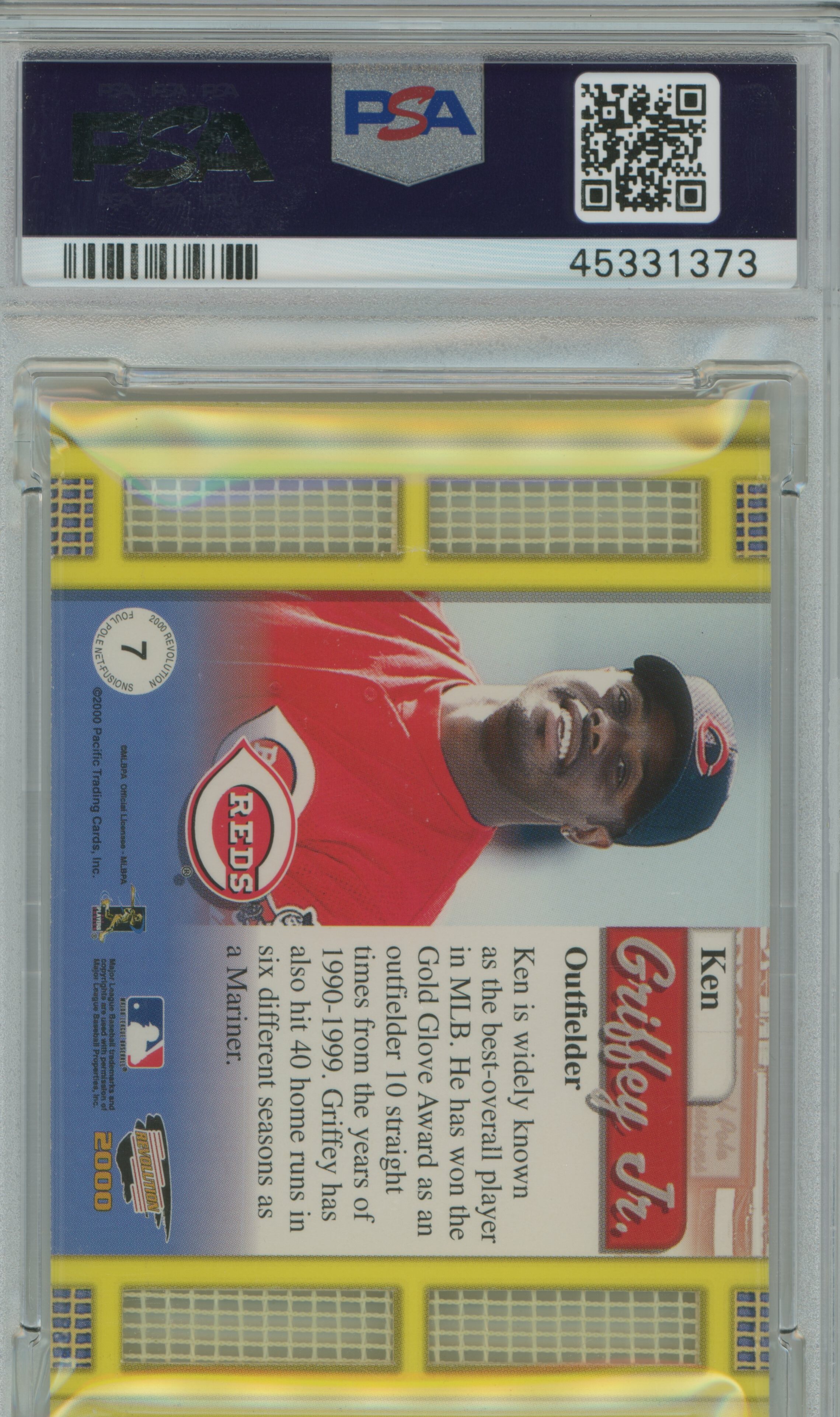 2000 Revolution Foul Pole Net Fusion Ken Griffey Jr. PSA 8