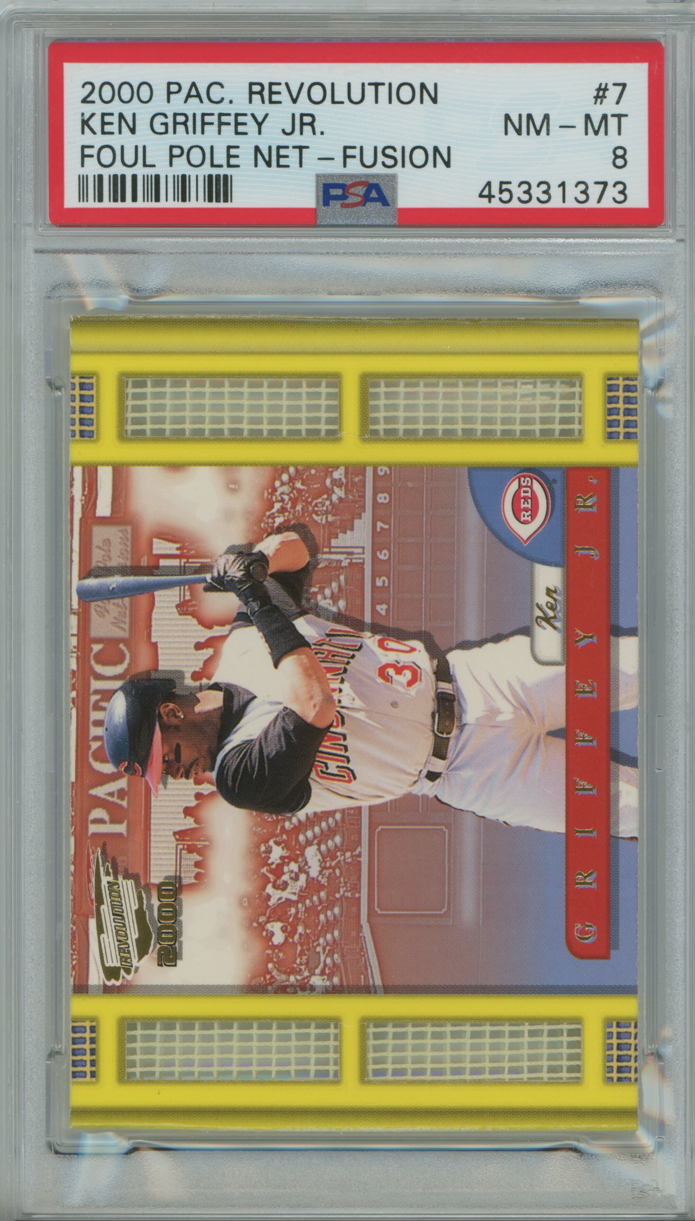 2000 Revolution Foul Pole Net Fusion Ken Griffey Jr. PSA 8