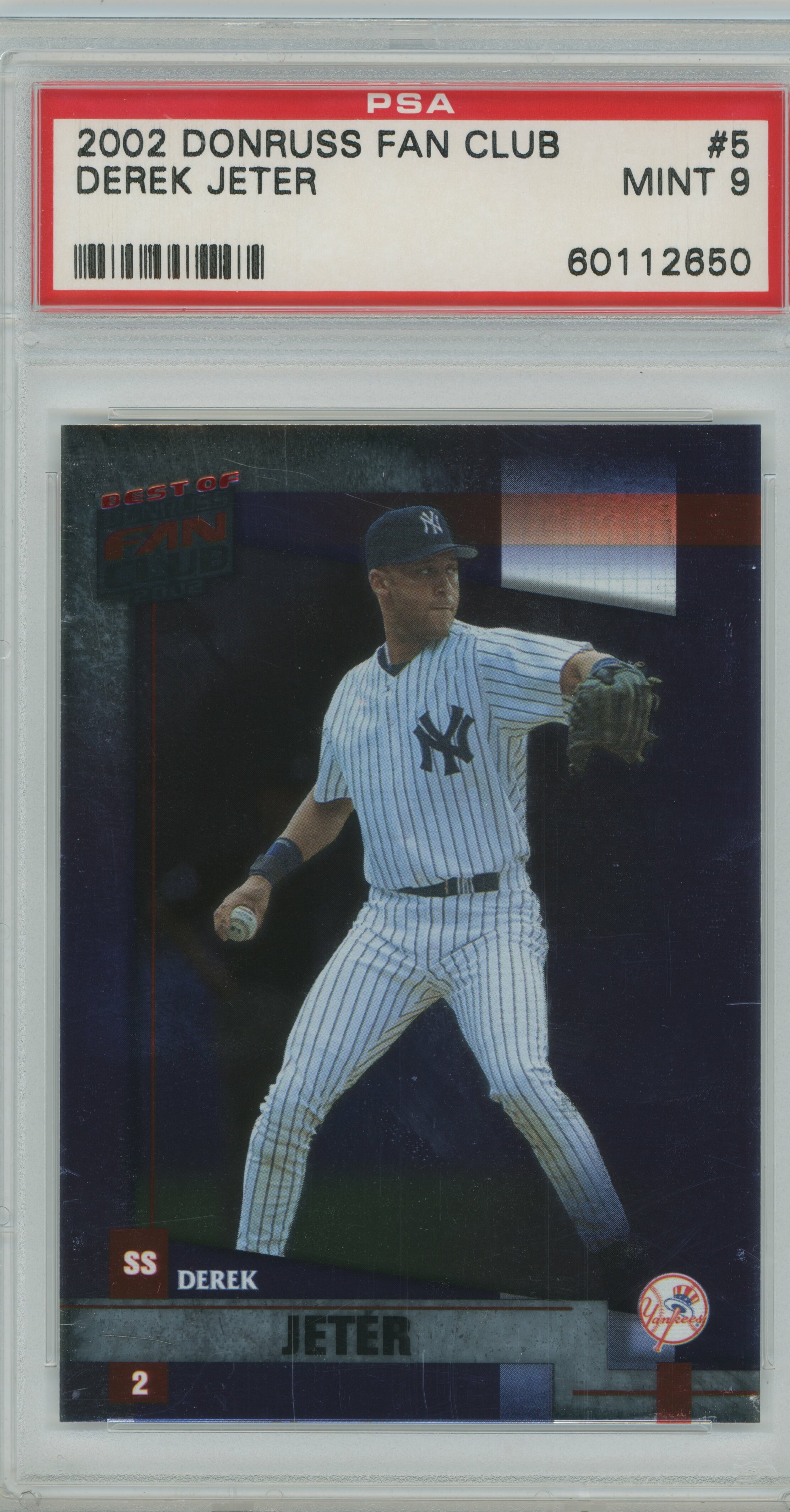 2002 Fan Club Best of Fan Club Derek Jeter PSA 9