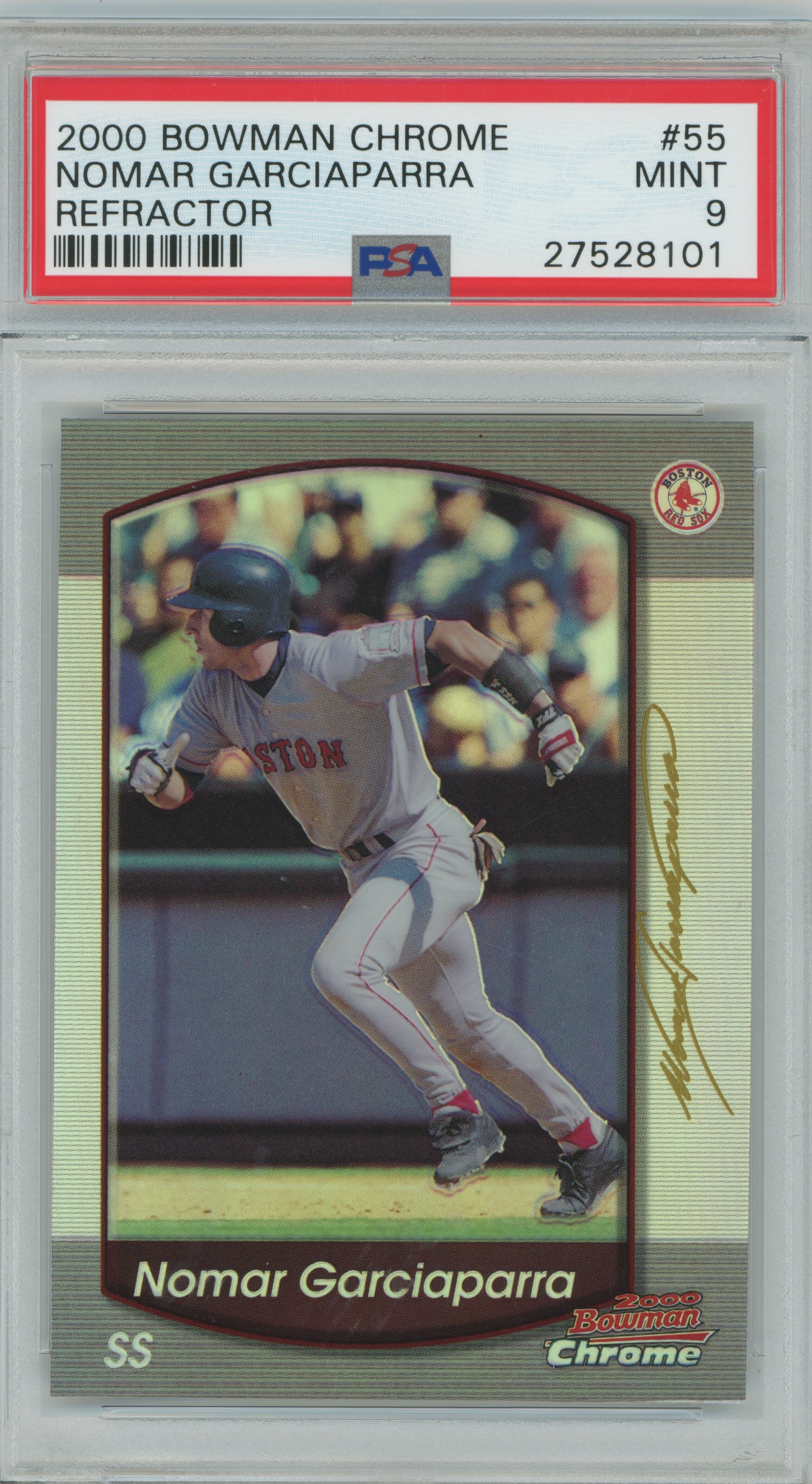 2000 Bowman Chrome Refractor Nomar Garciaparra PSA 9