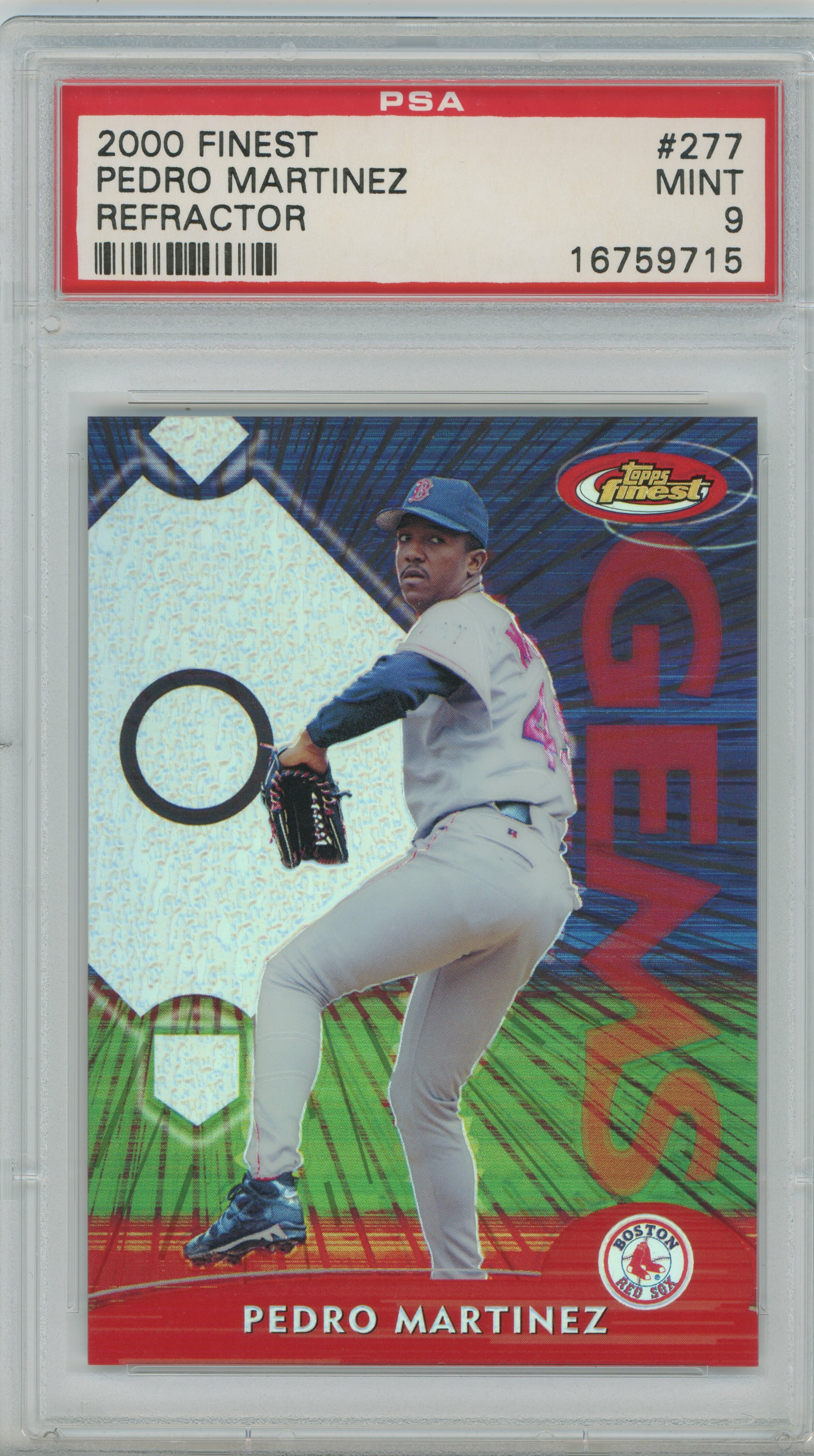 2000 Finest Refractor Pedro Martinez PSA 9