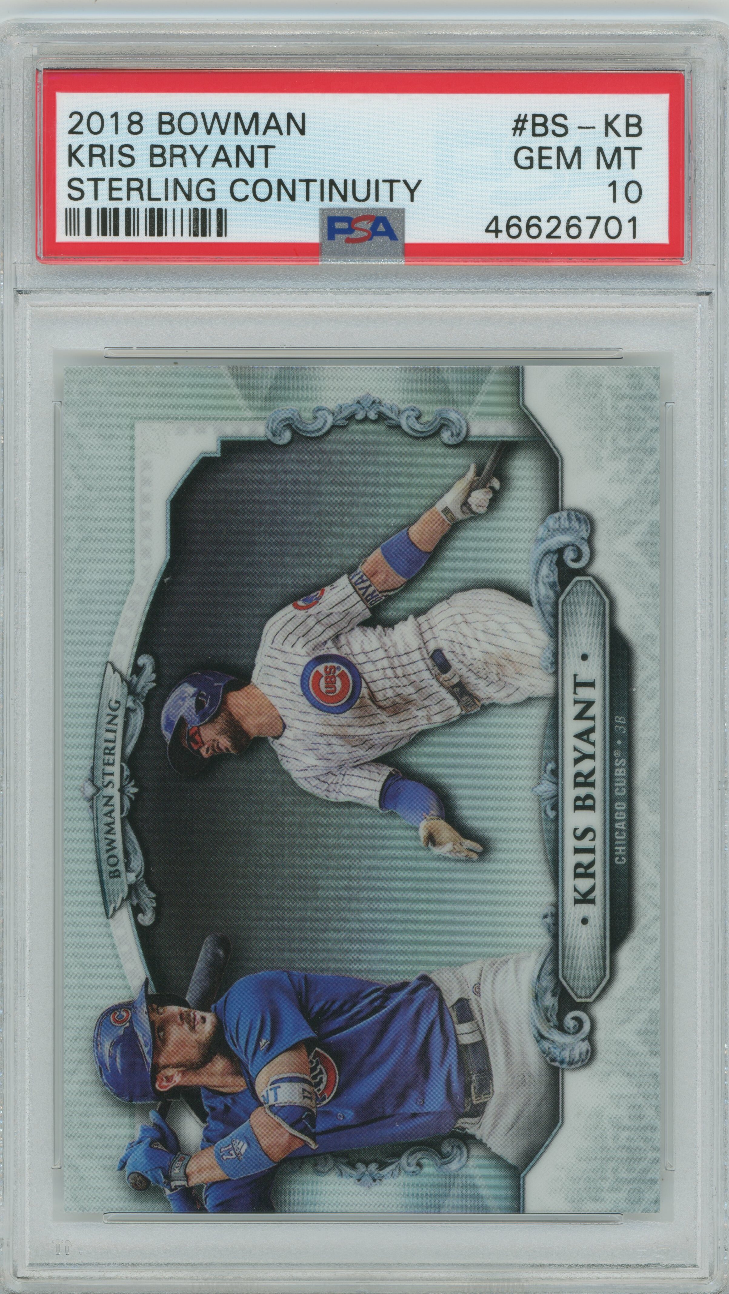 2016 Bowman Sterling Continuity Kris Bryant PSA 10