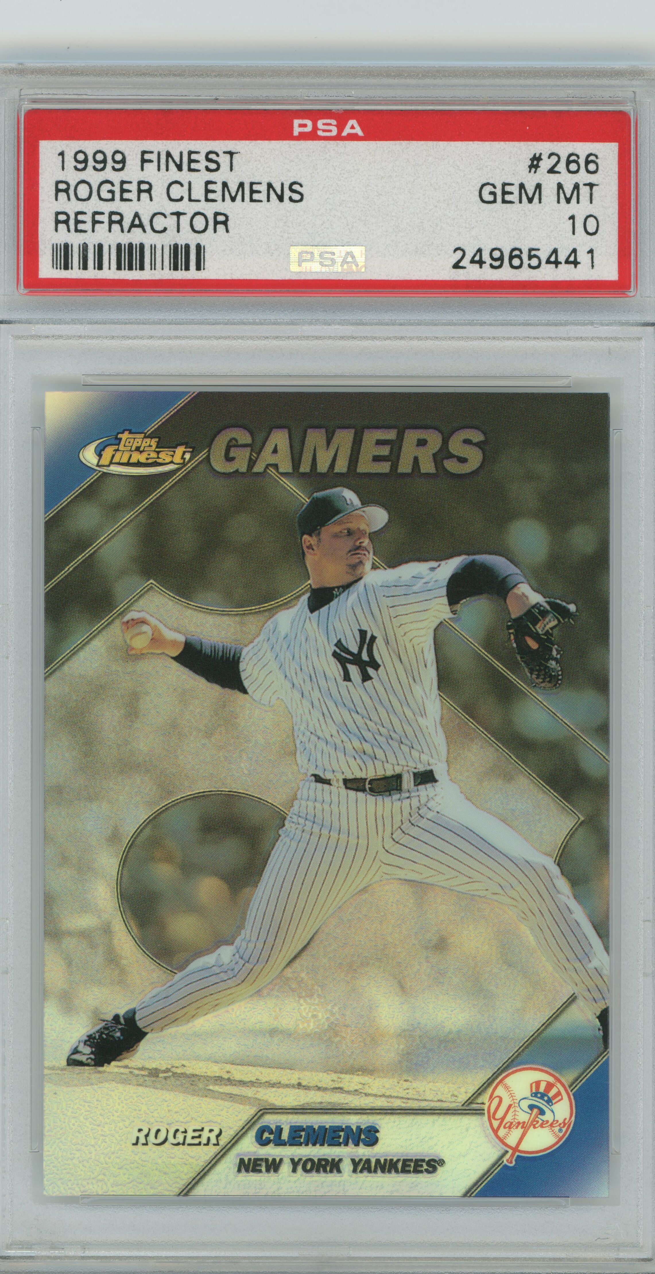 1999 Finest Refractor Roger Clemens PSA 10