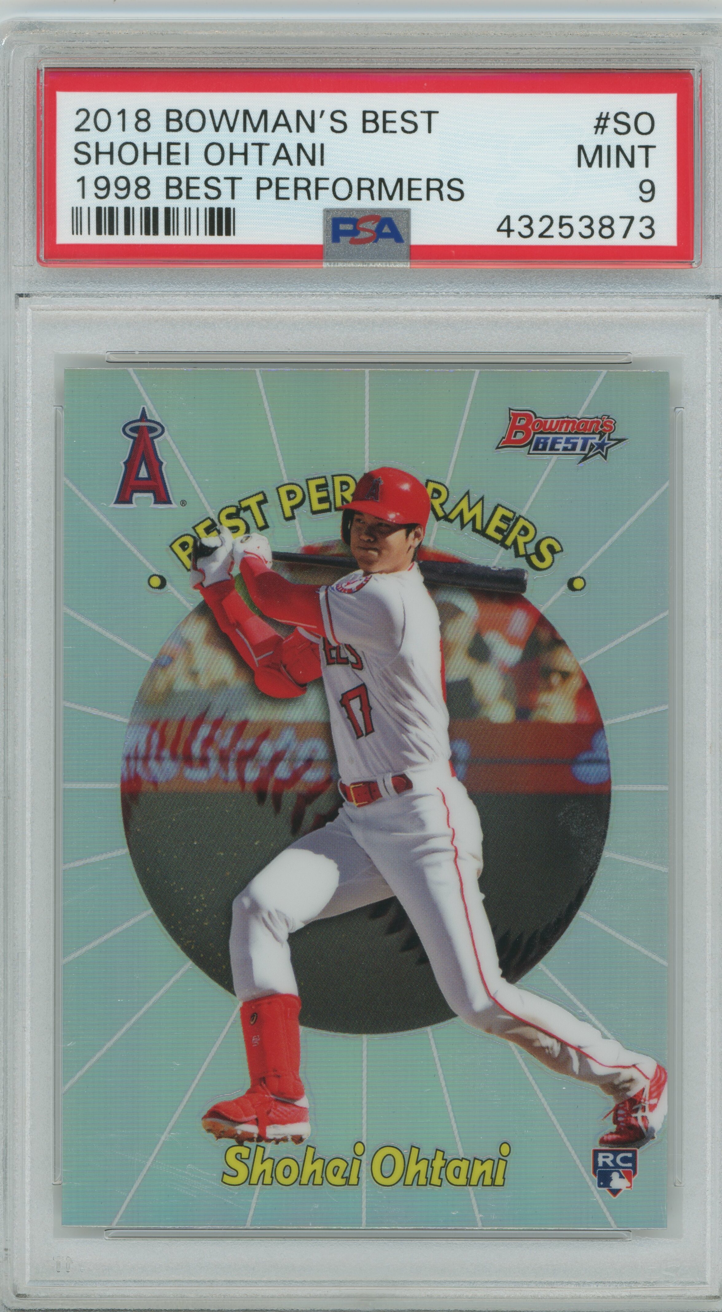 2018 Bowman's Best 1998 Best Performers Shohei Ohtani PSA 9