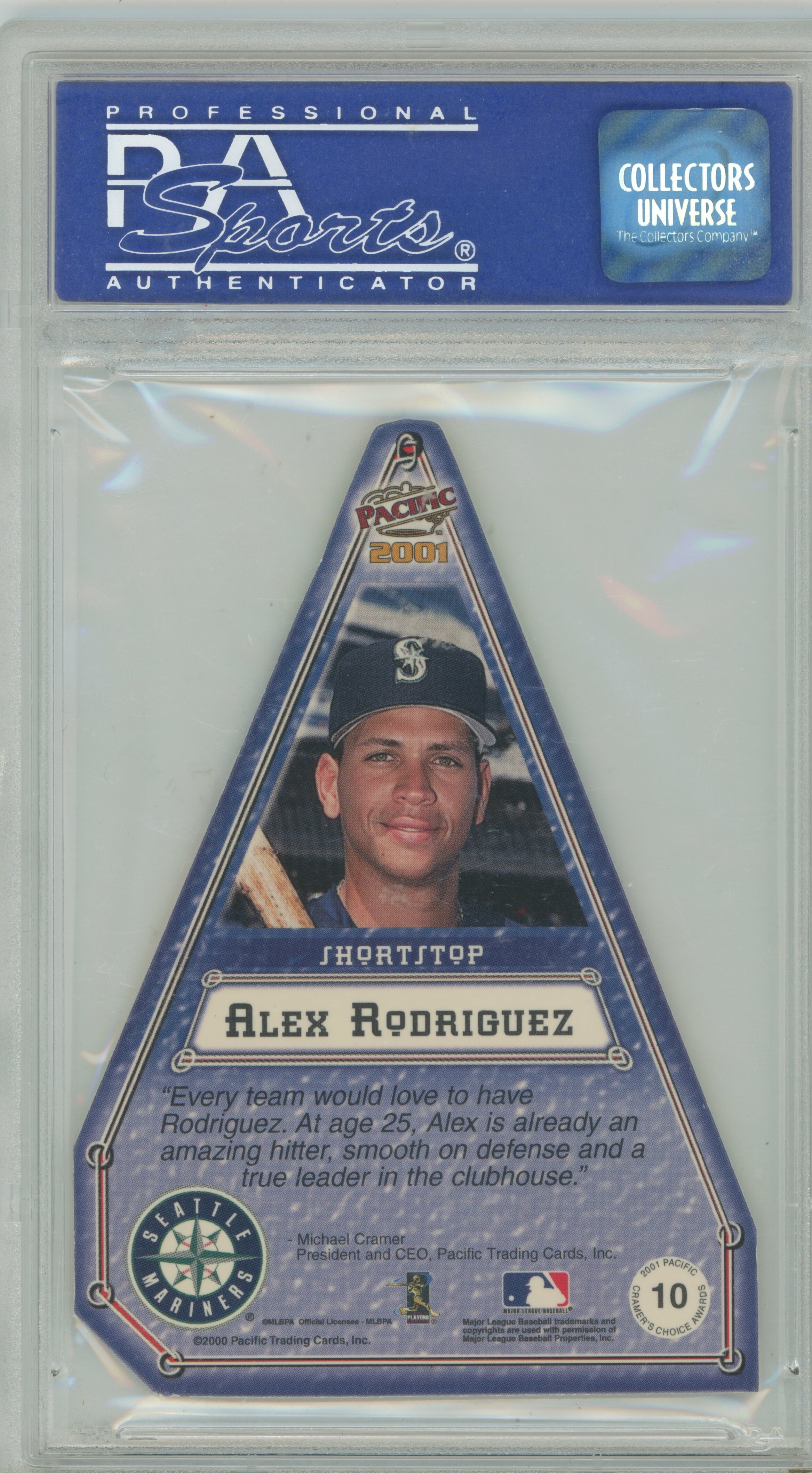 2001 Pacific Cramer's Choice Alex Rodriguez PSA 9