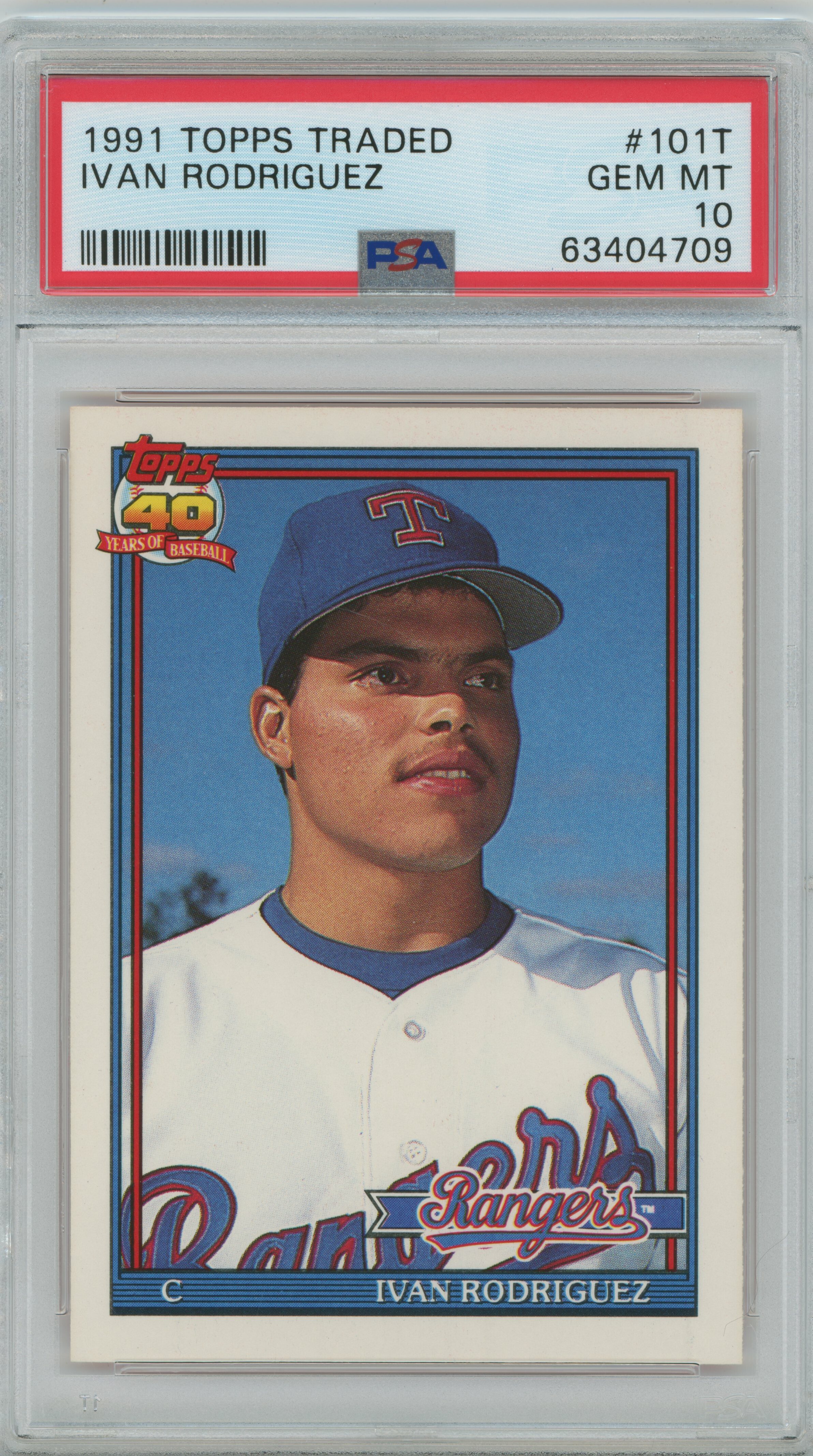 1991 Topps Traded Ivan Rodriguez PSA 10