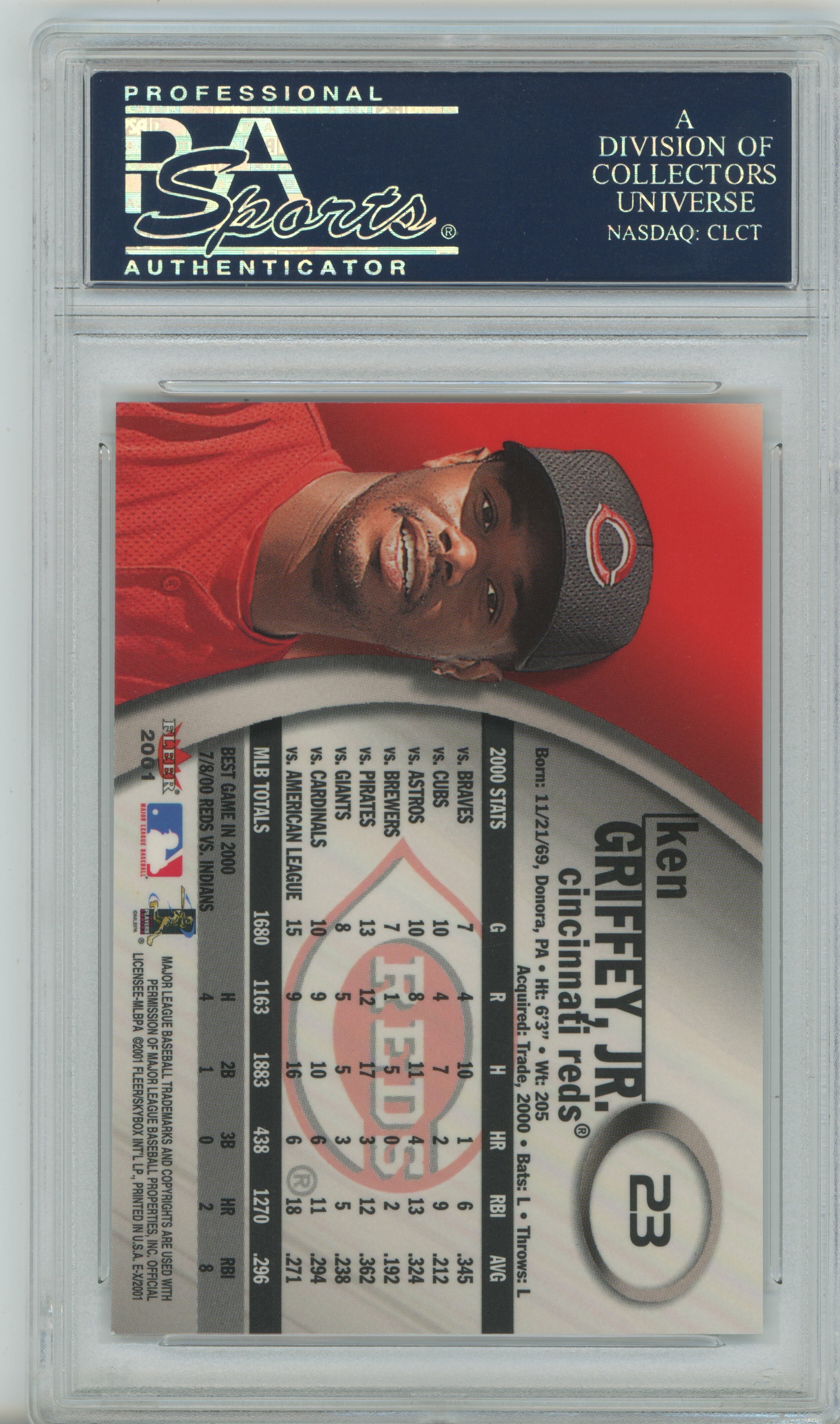 2001 E-X Ken Griffey Jr. PSA 10