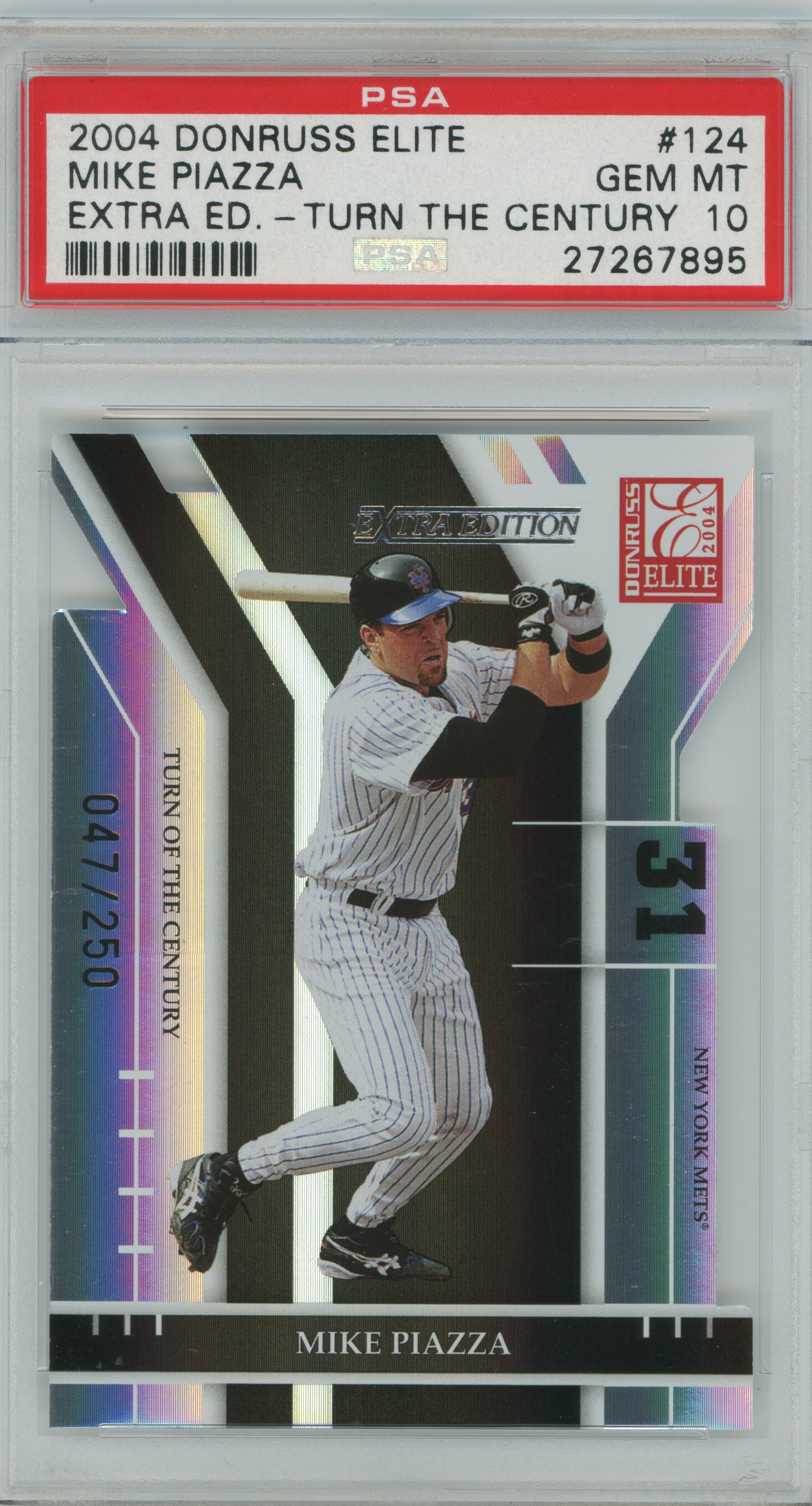 2004 Donruss Elite Extra Edition Turn of the Century Mike Piazza PSA 10