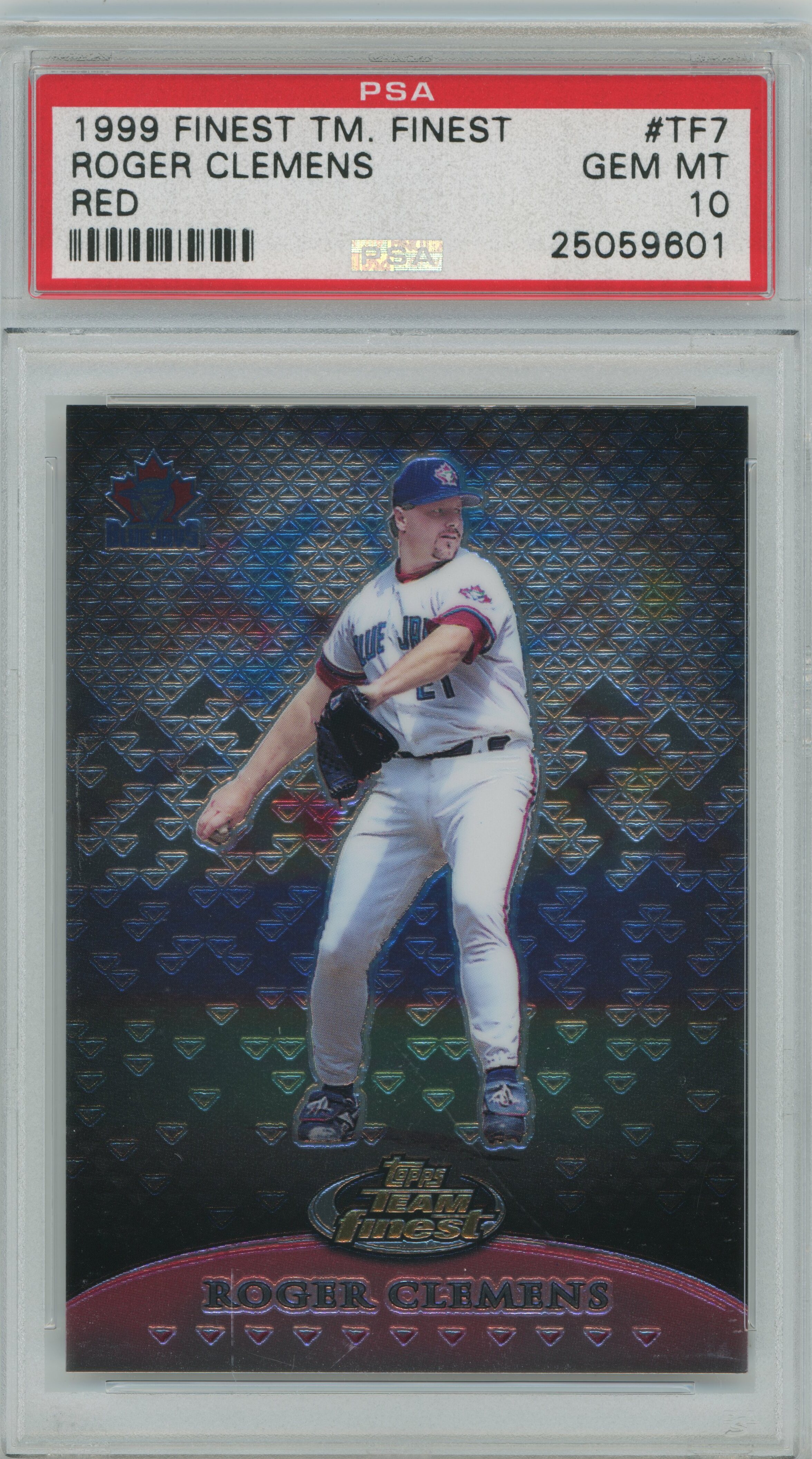 1999 Finest Team Finest Red Roger Clemens PSA 10