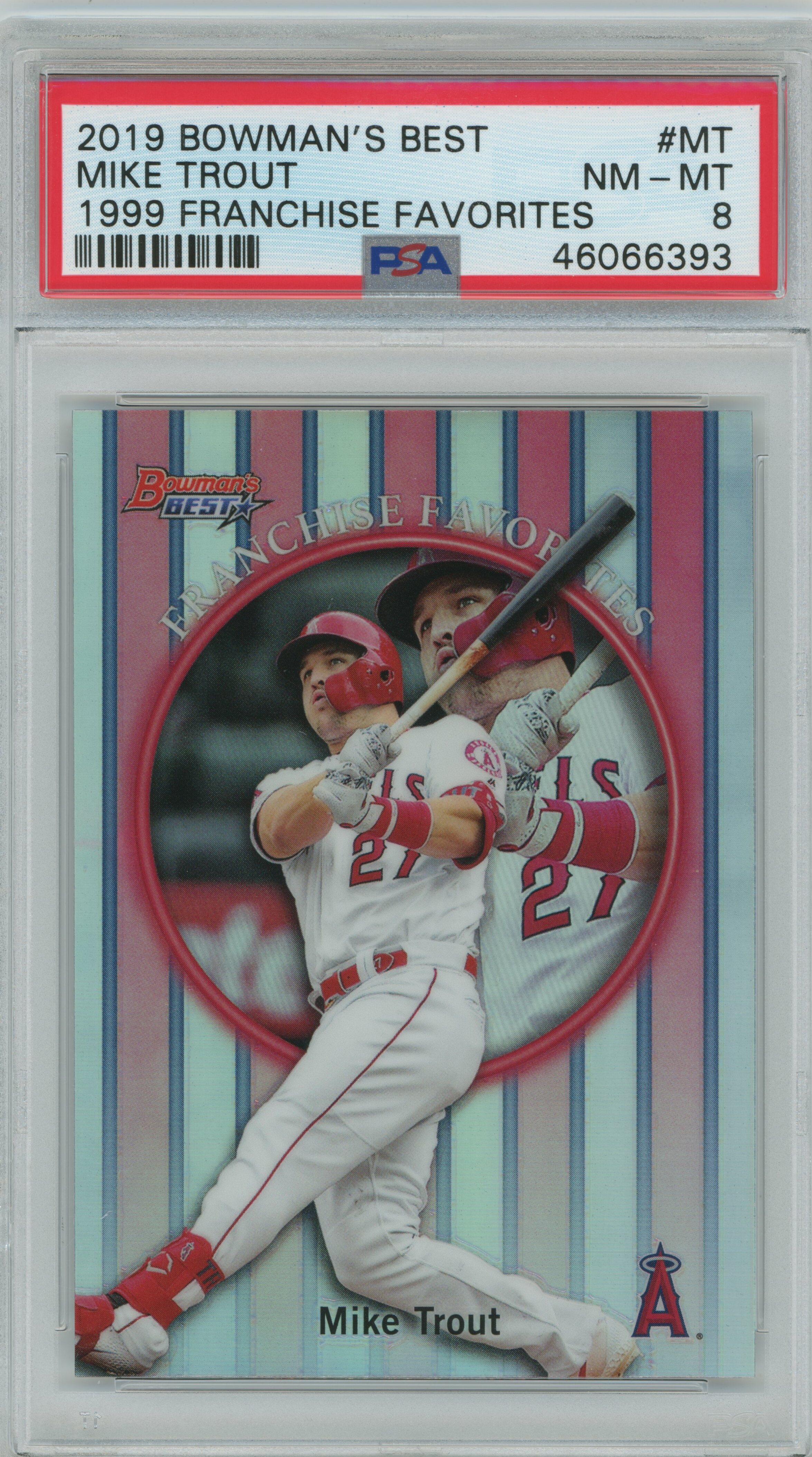 2019 Bowman's Best 1999 Franchise Favorites Mike Trout PSA 8