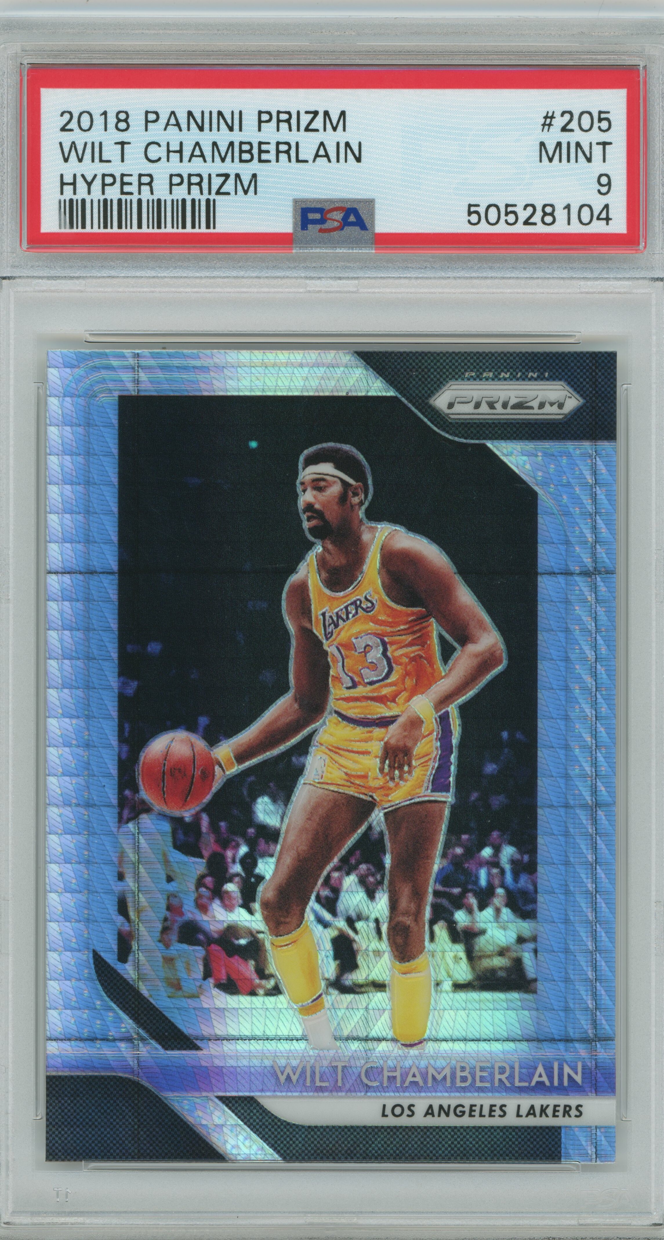 2018-19 Prizm Hyper Prizm Wilt Chamberlain PSA 9