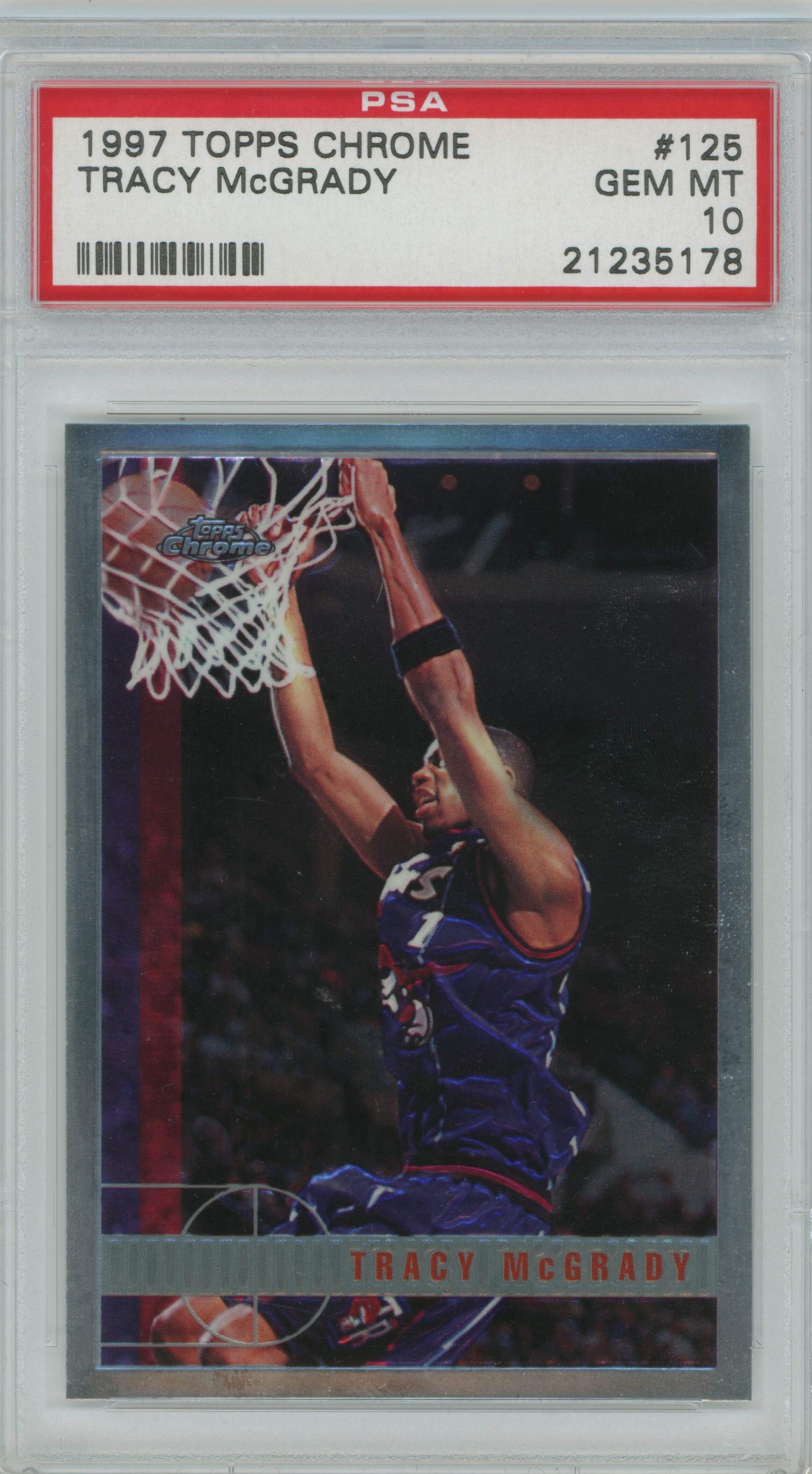 1997-98 Topps Chrome RC Tracy McGrady PSA 10