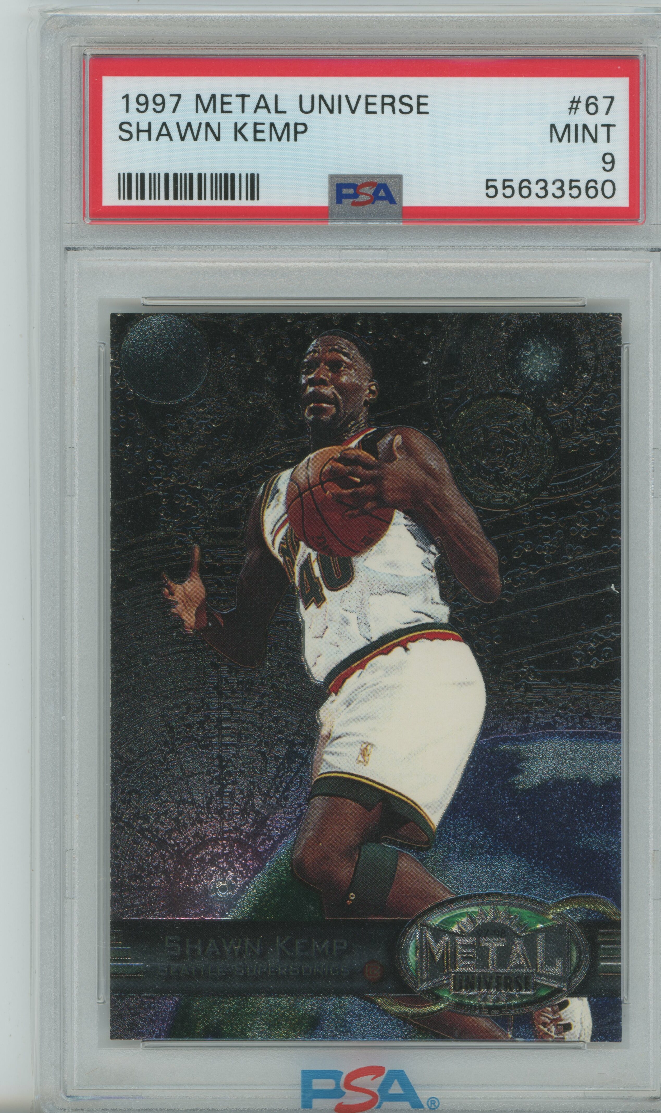 1997-98 Metal Universe Shawn Kemp PSA 9