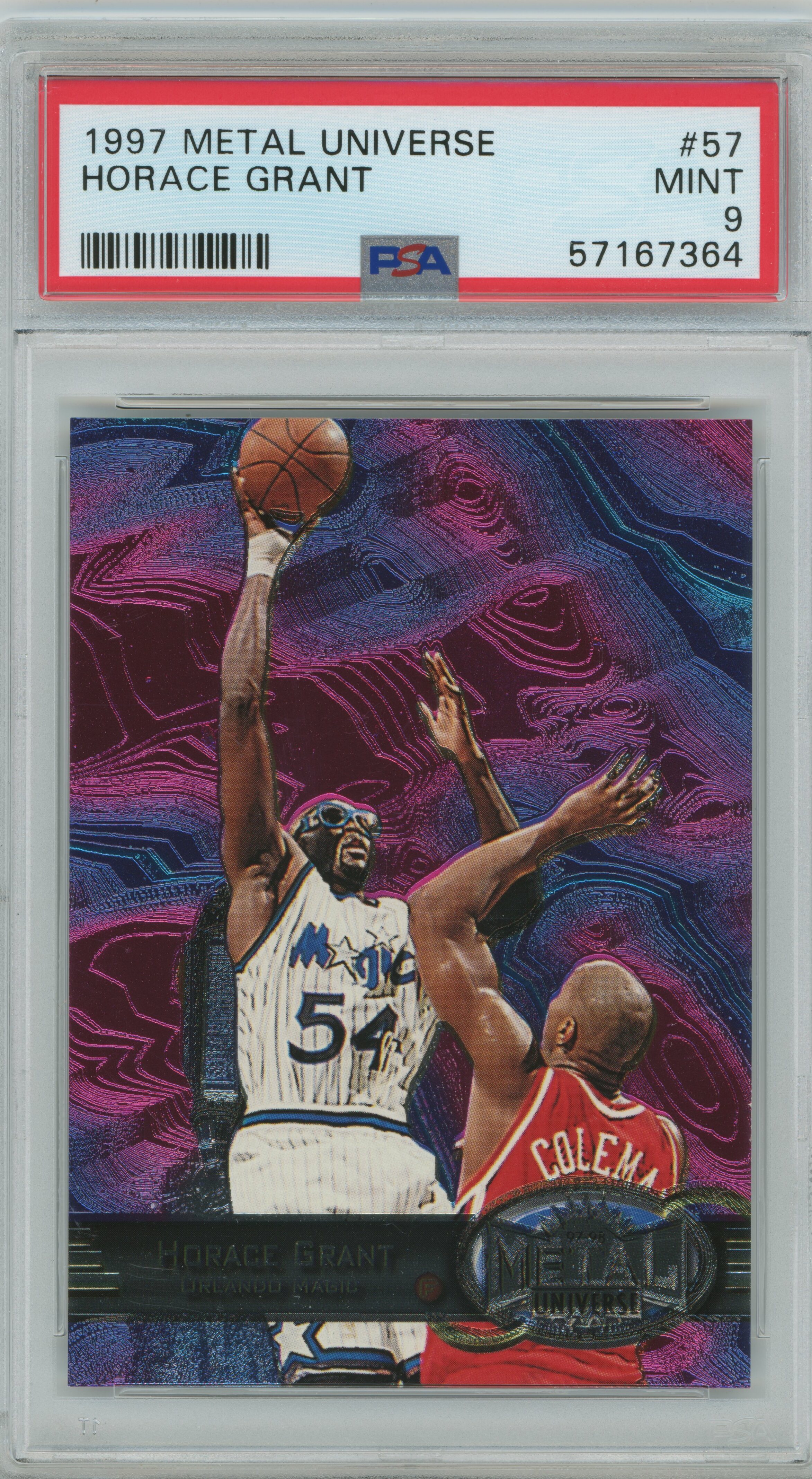 1997-98 Metal Universe Horace Grant PSA 9