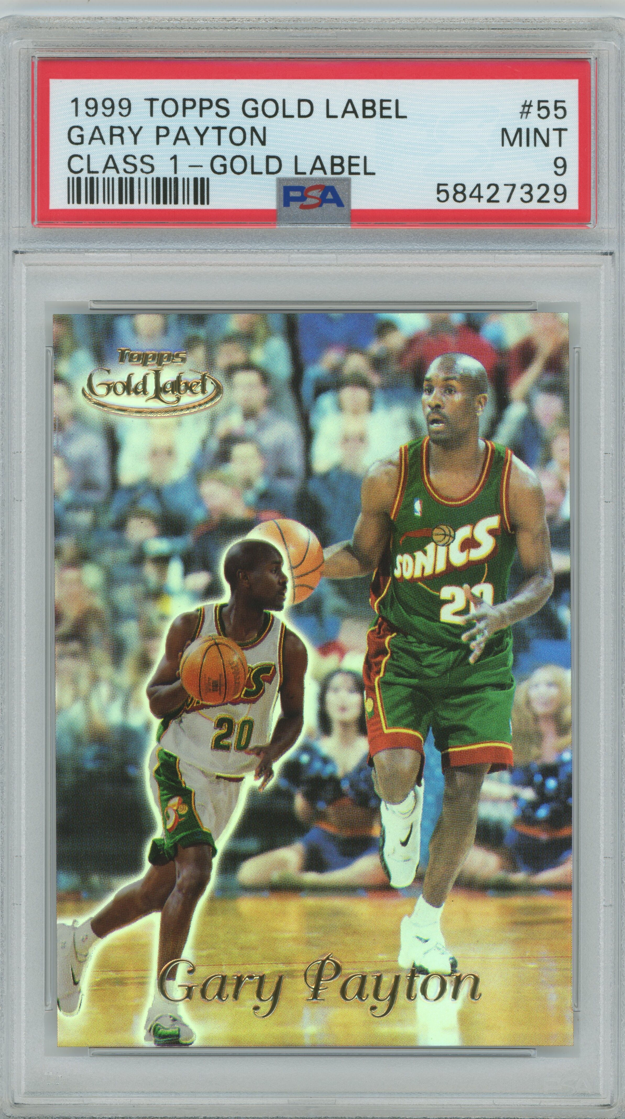 1999 Gold Label Class 1 Gary Payton PSA 9