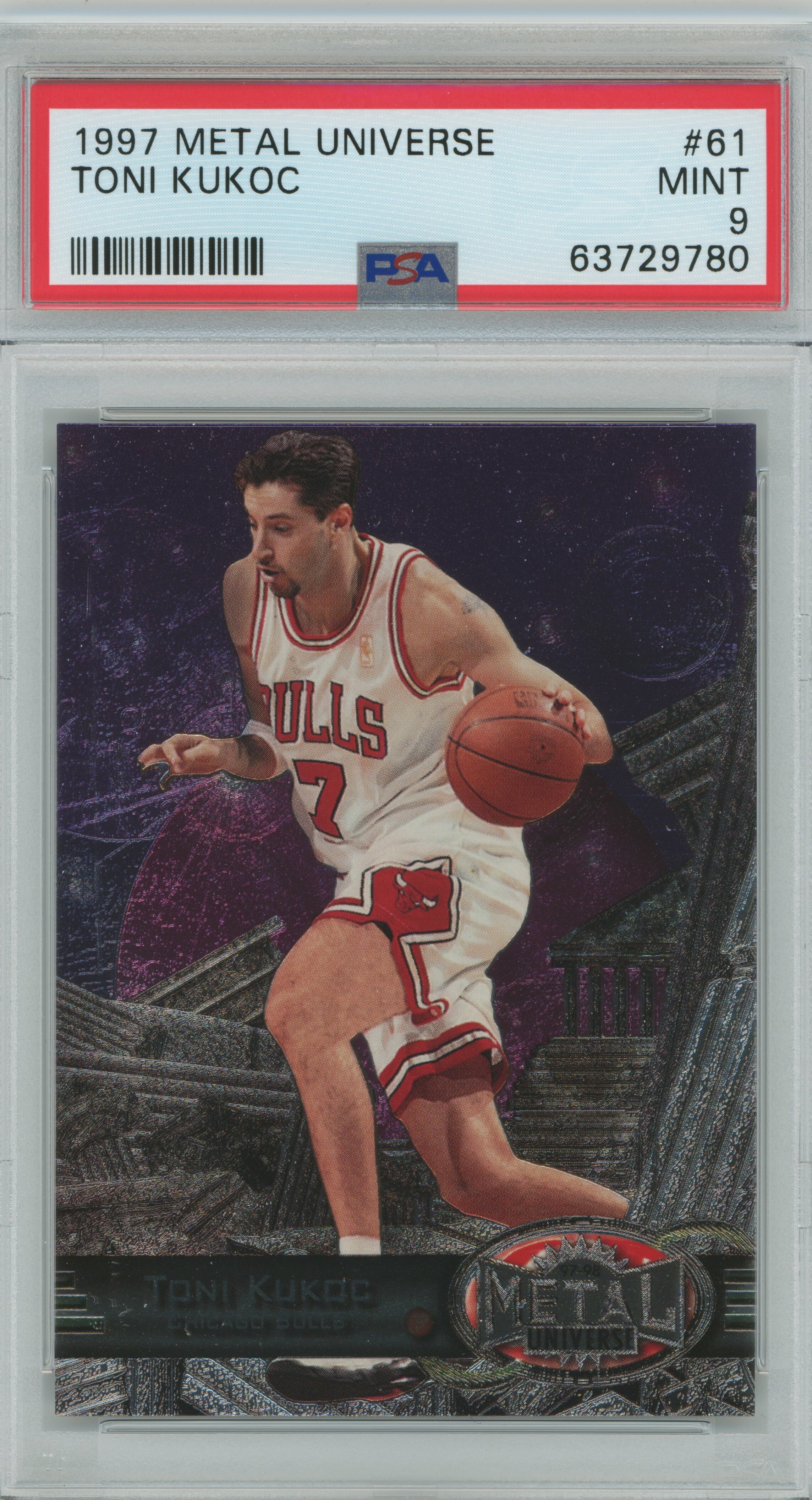 1997-98 Metal Universe Toni Kukoc PSA 9