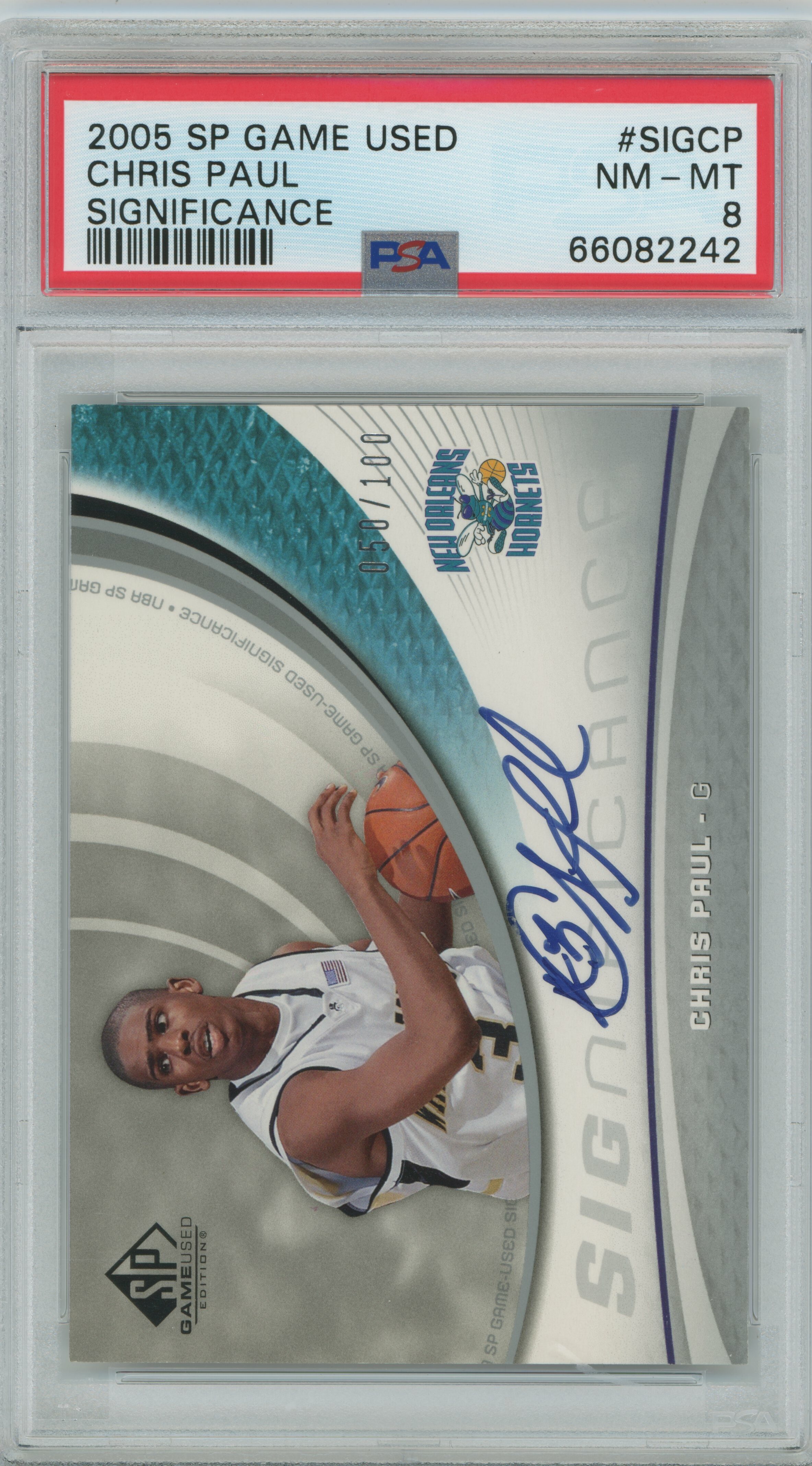 2005-06 SP Game-Used Significance Auto RC Chris Paul PSA 8