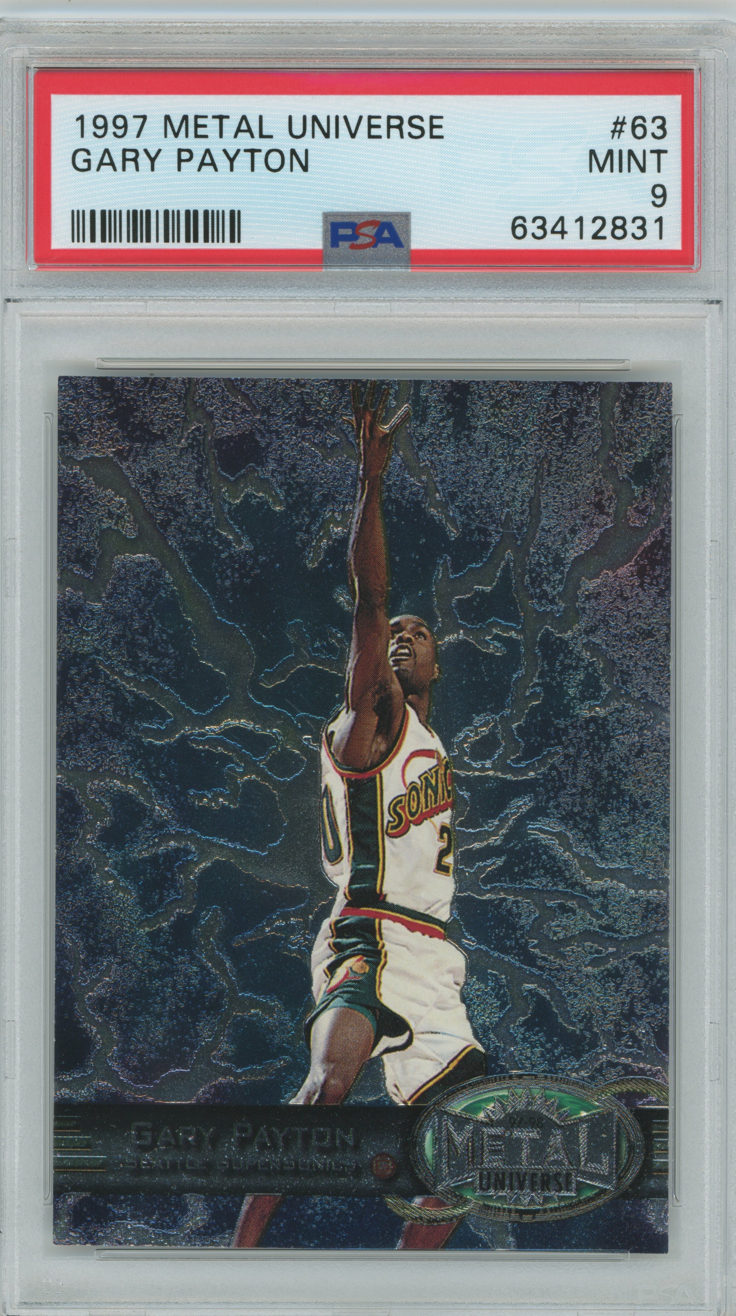 1997-98 Metal Universe Gary Payton PSA 9