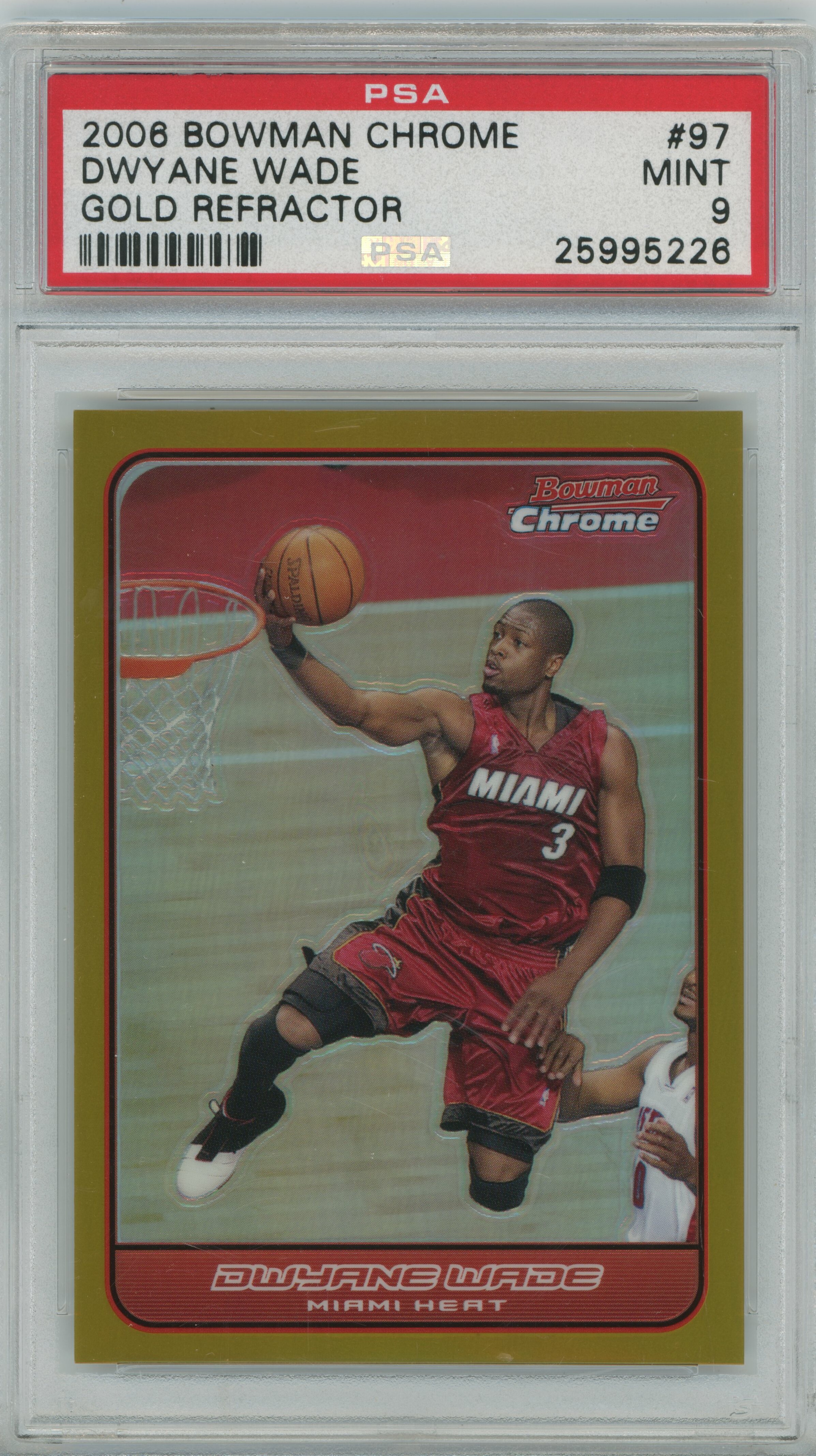 2006 Bowman Chrome Gold Refractor Dwyane Wade PSA 9