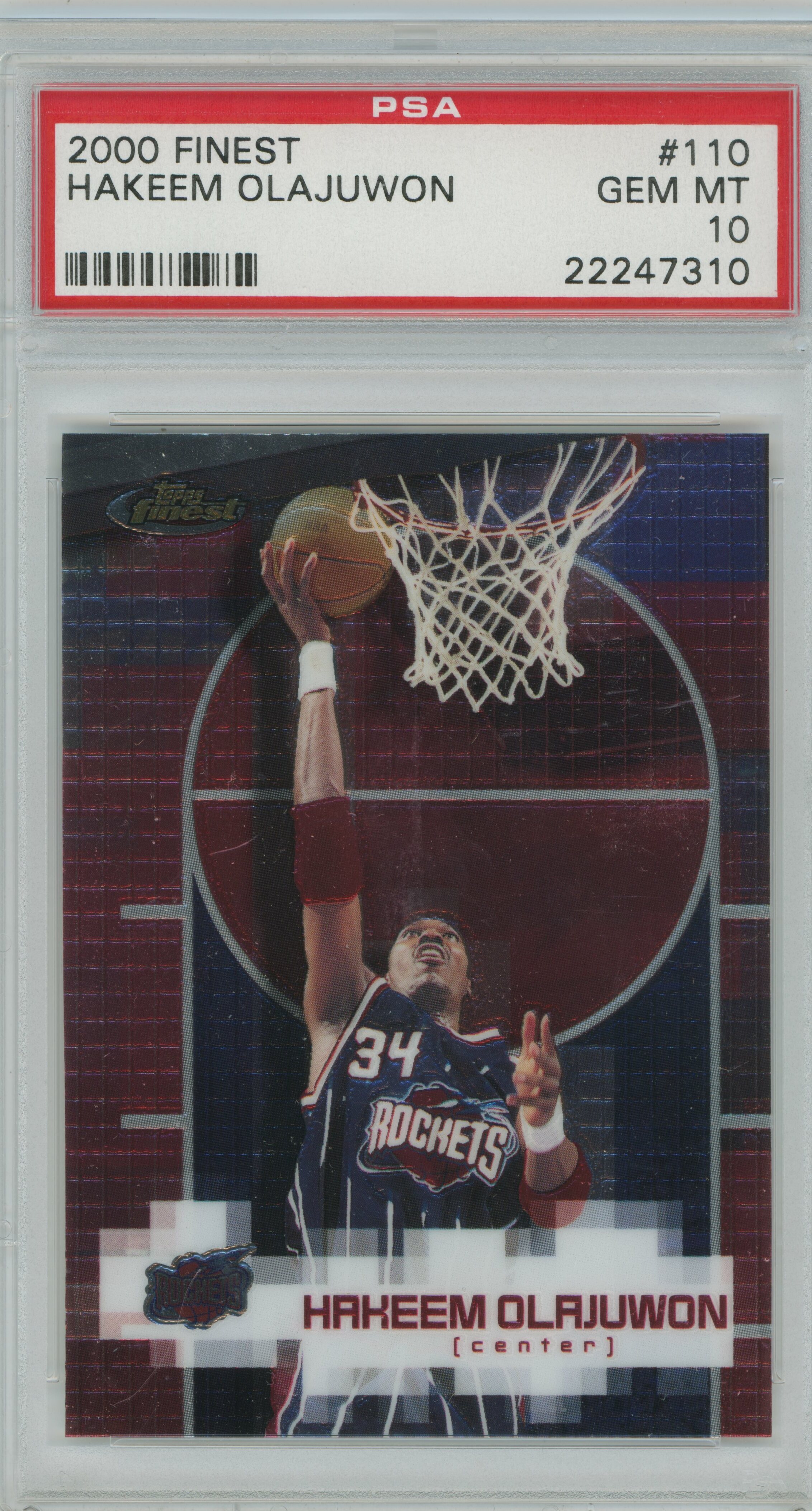 2000 Finest Hakeem Olajuwon PSA 10