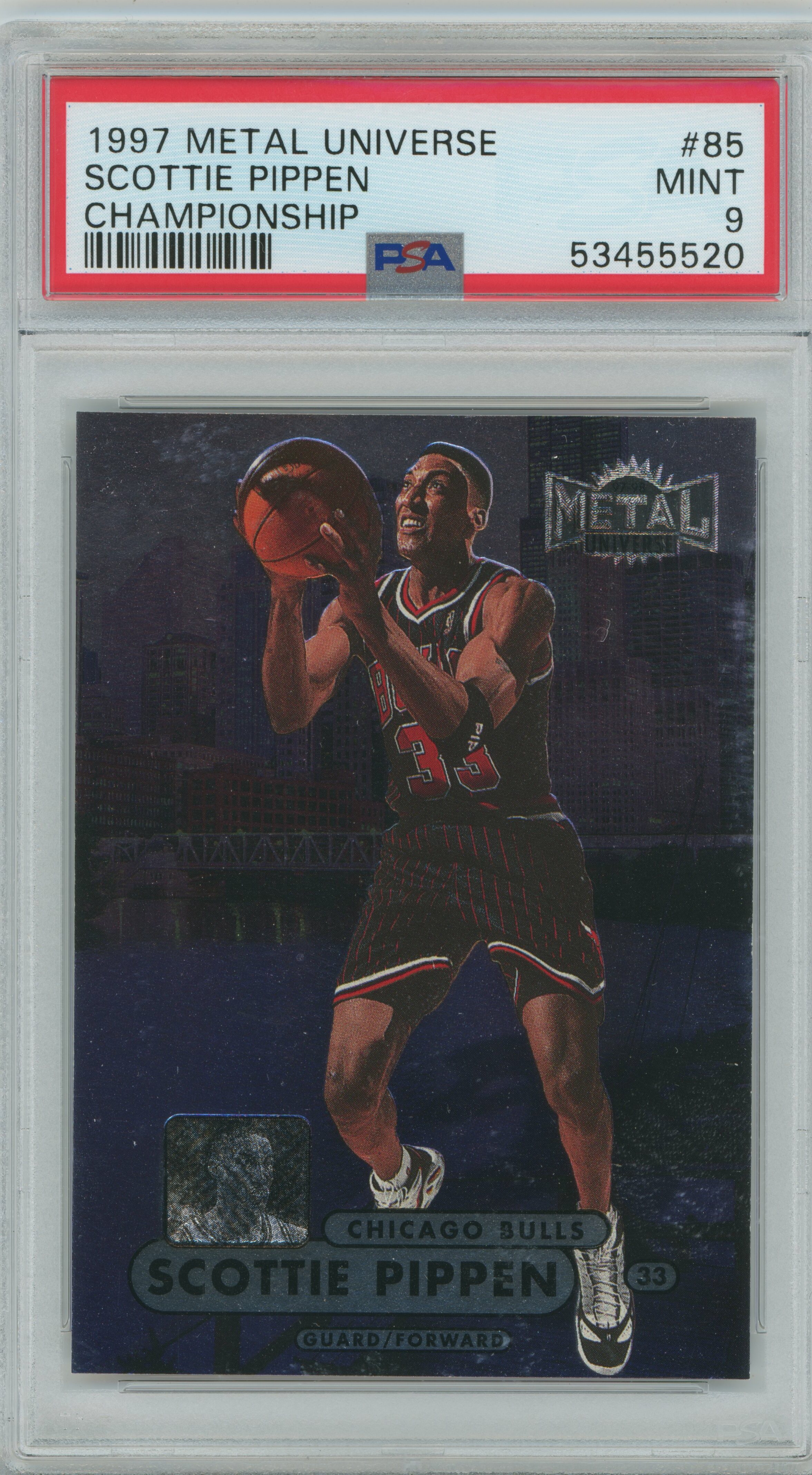 1997-98 Metal Universe Championship Scottie Pippen PSA 9