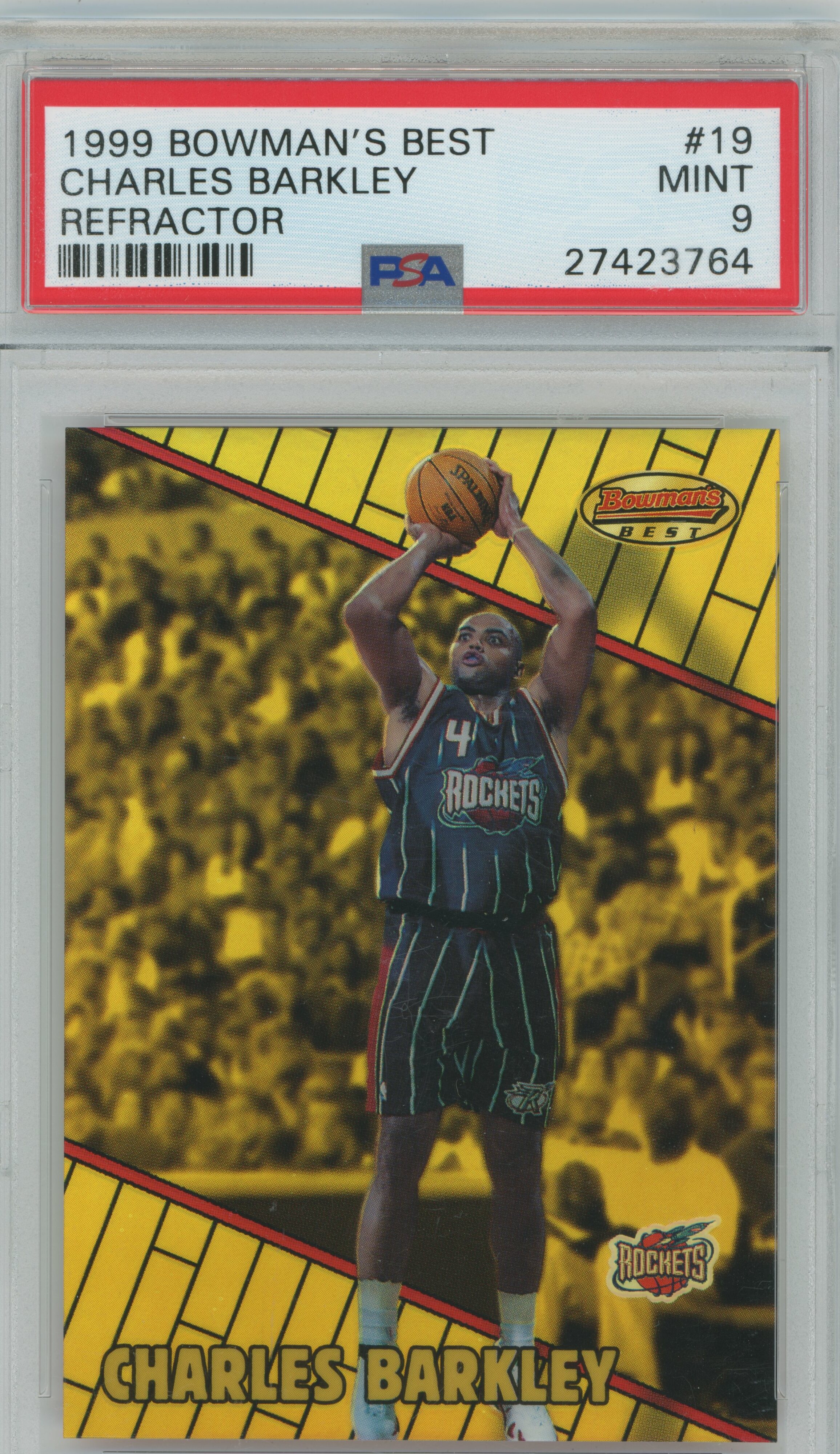 1999-00 Bowman's Best Refractor Charles Barkley PSA 9