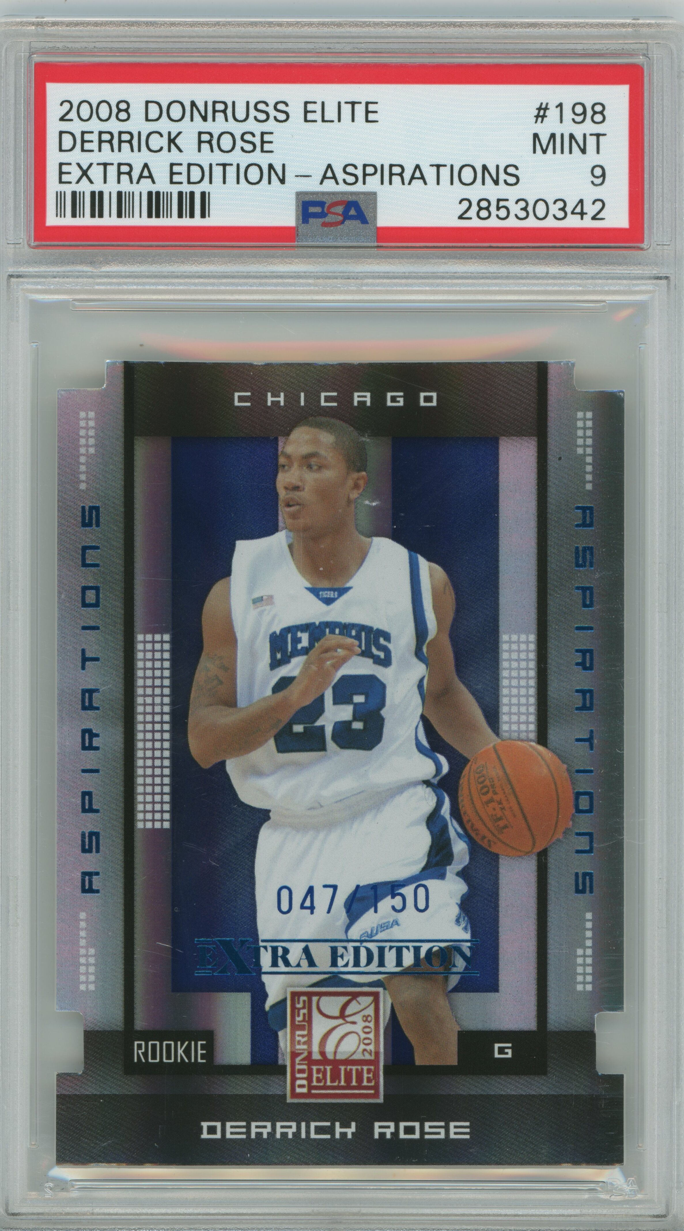 2008-09 Elite Extra Edition Aspirations RC Derrick Rose PSA 9