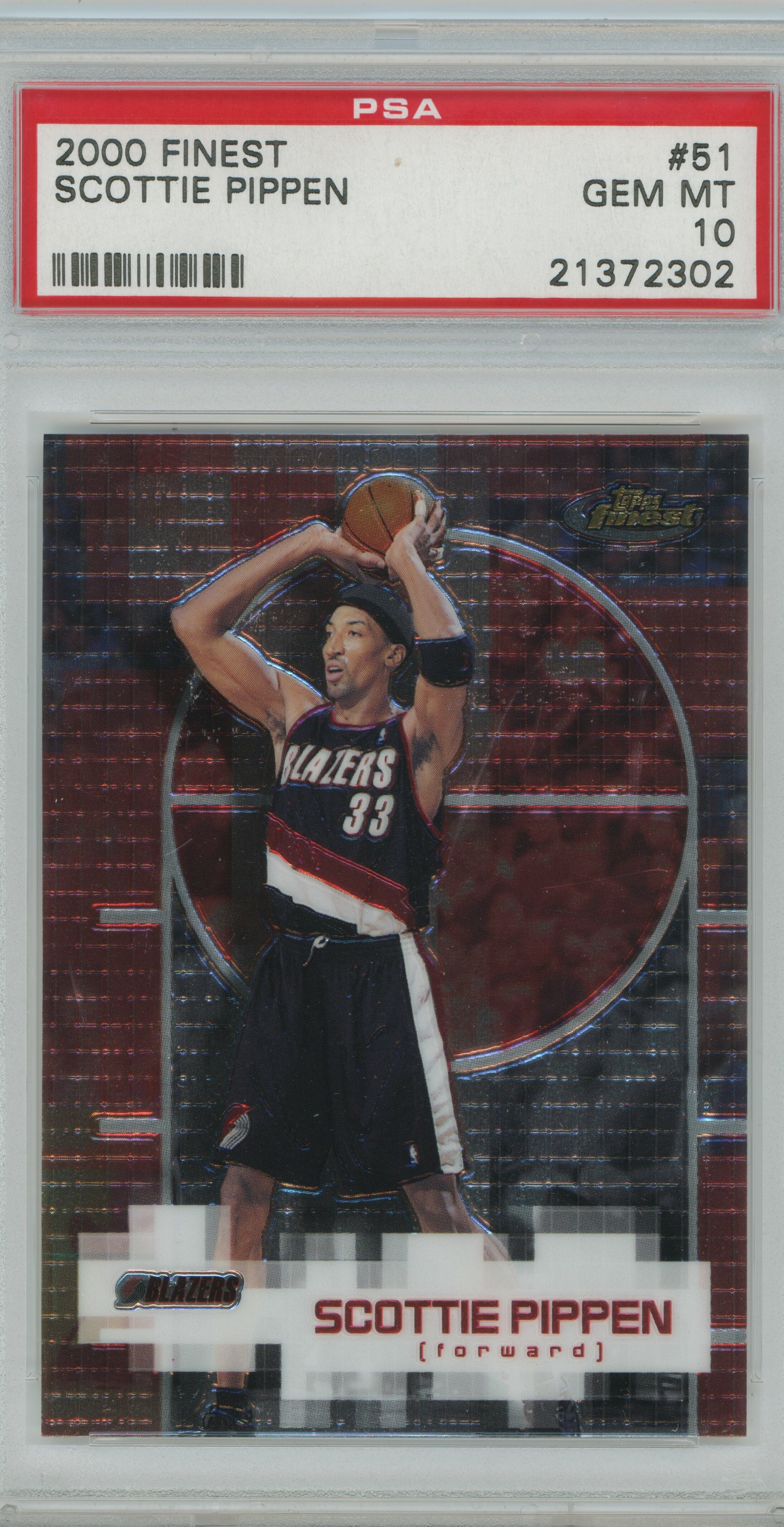 2000-01 Finest Scottie Pippen PSA 10