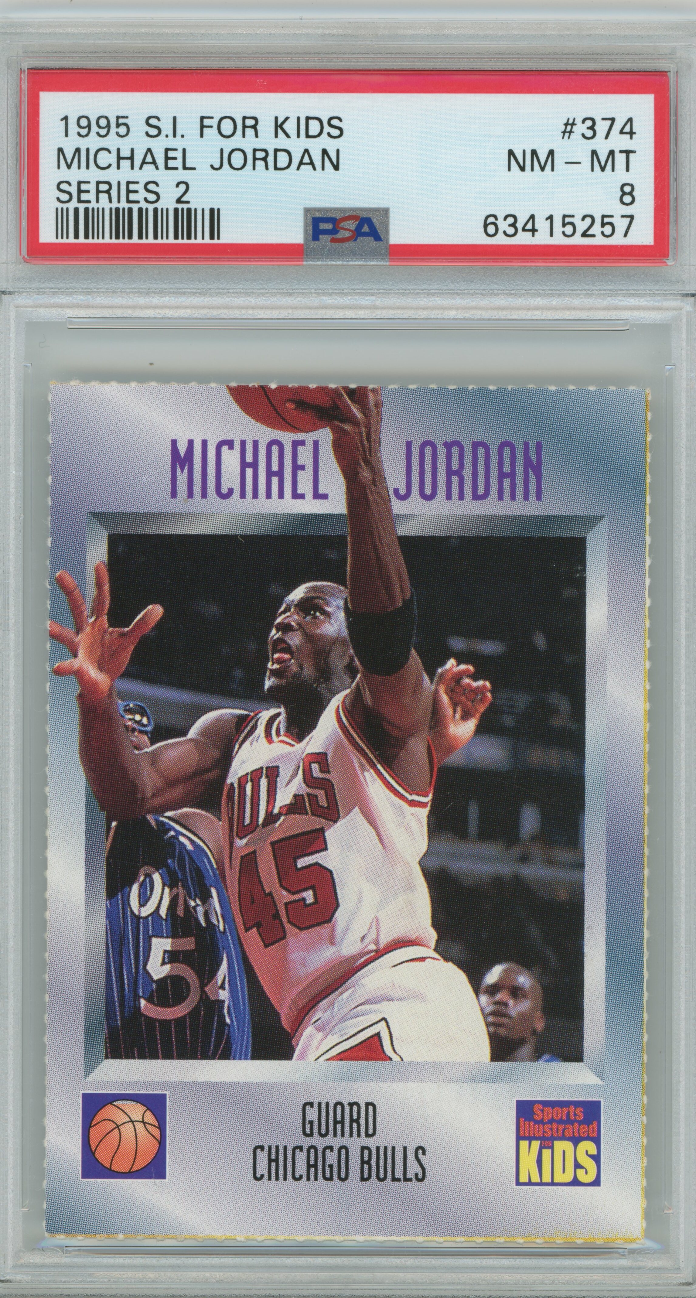 1995 Sports Illustrated for Kids Series 2 Michael Jordan PSA 8