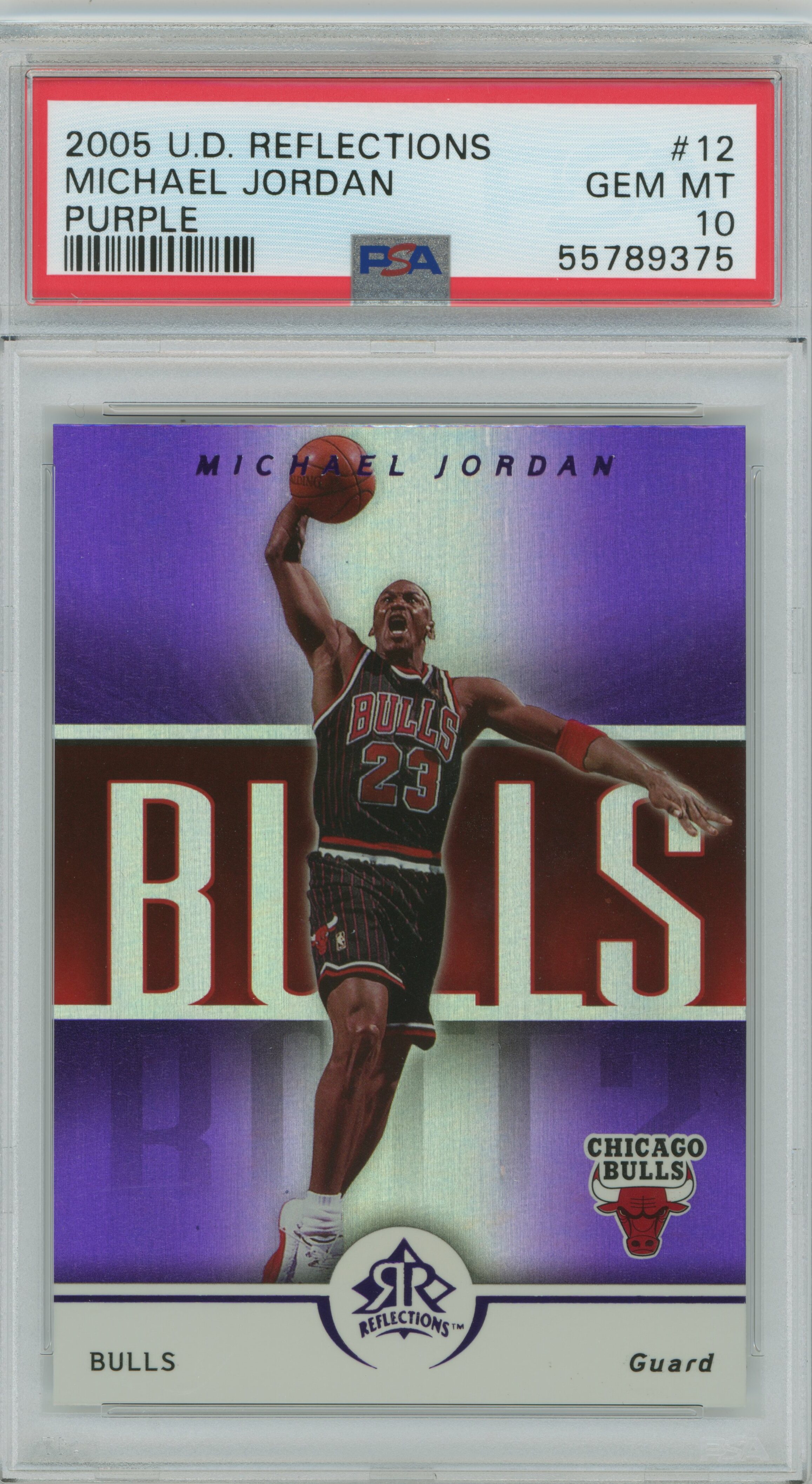 2005-06 Upper Deck Reflections Purple Michael Jordan PSA 10