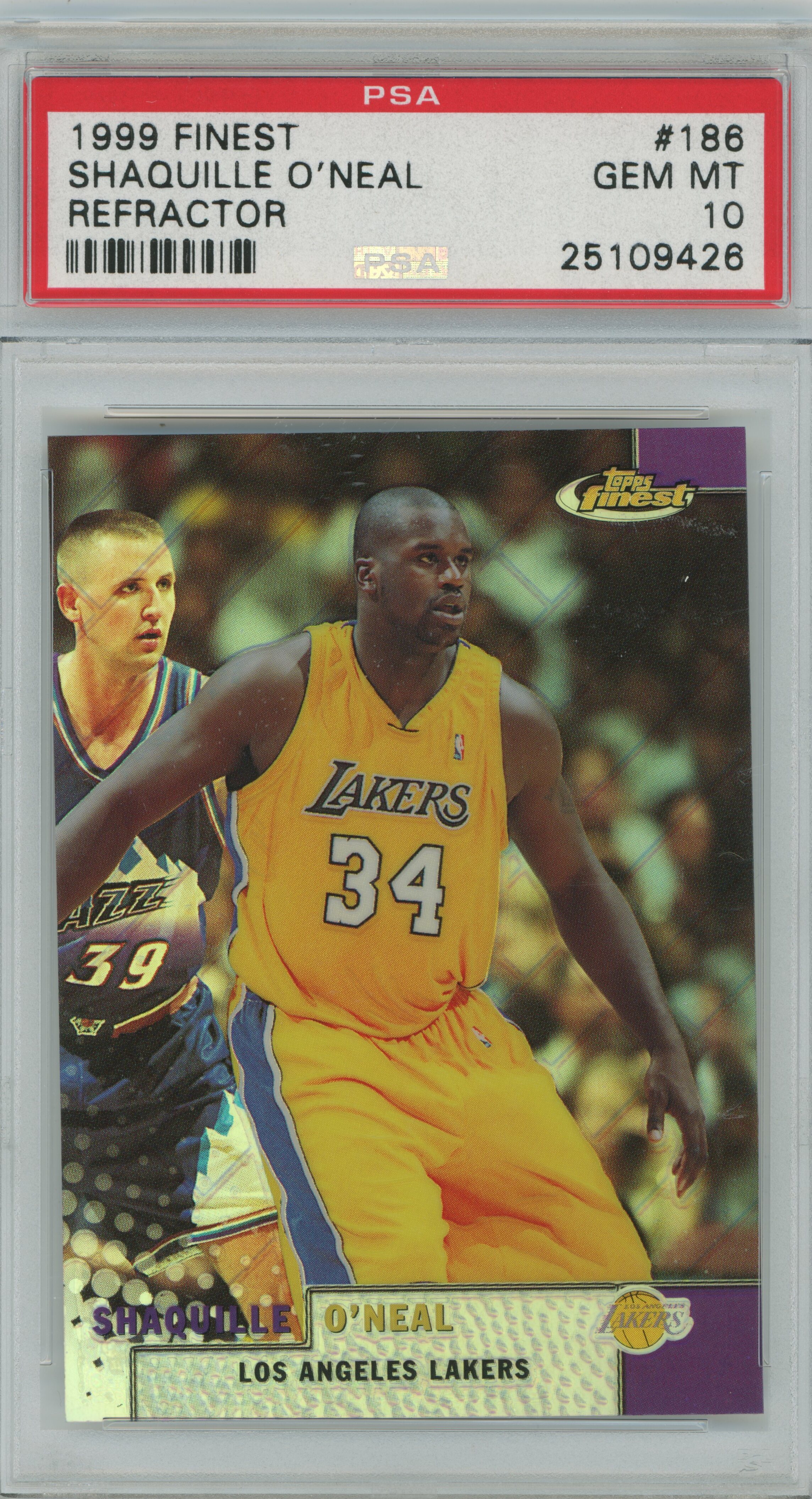 1999-00 Finest Refractor Shaquille O'Neal PSA 10