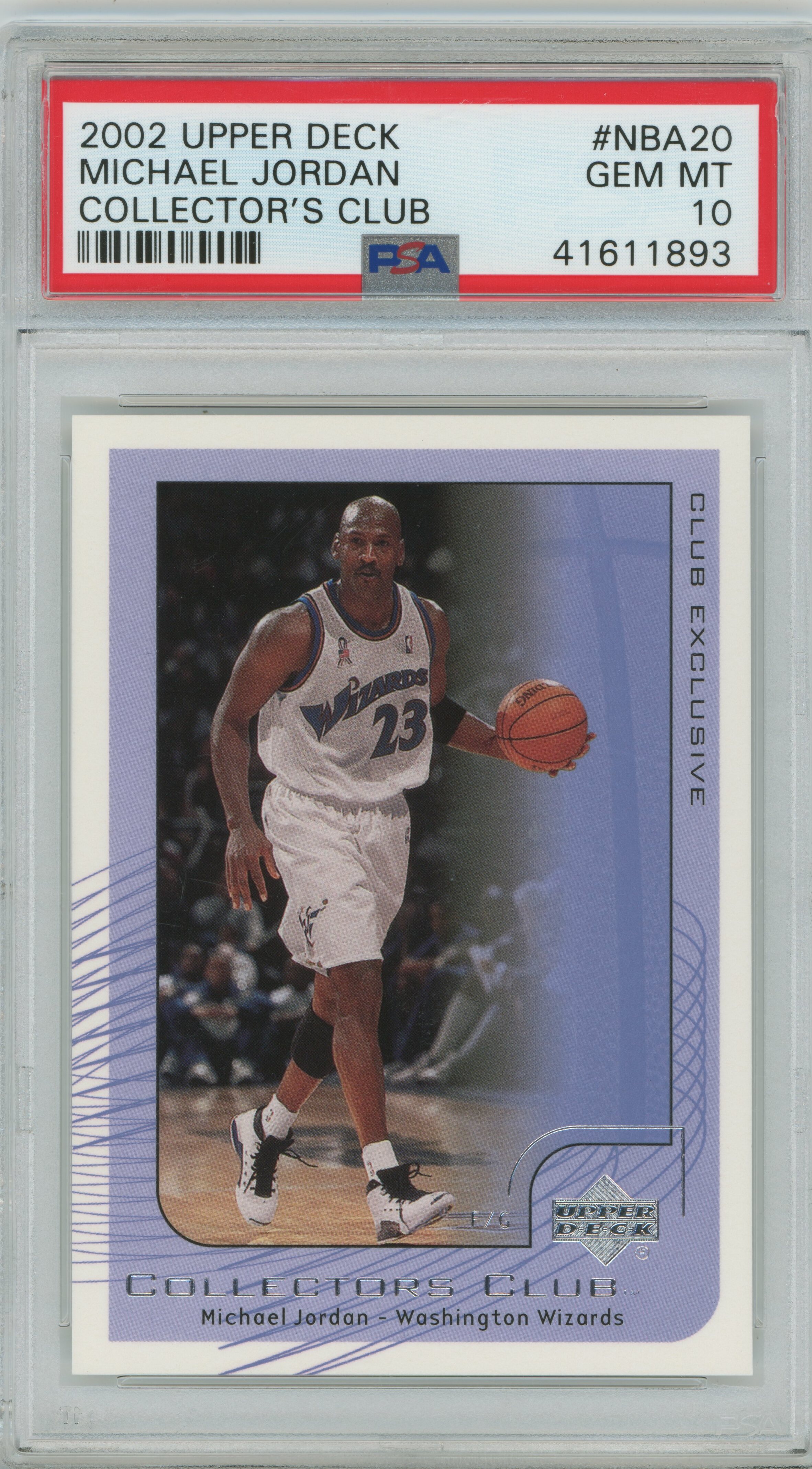 2002 Collector's Club Michael Jordan PSA 10