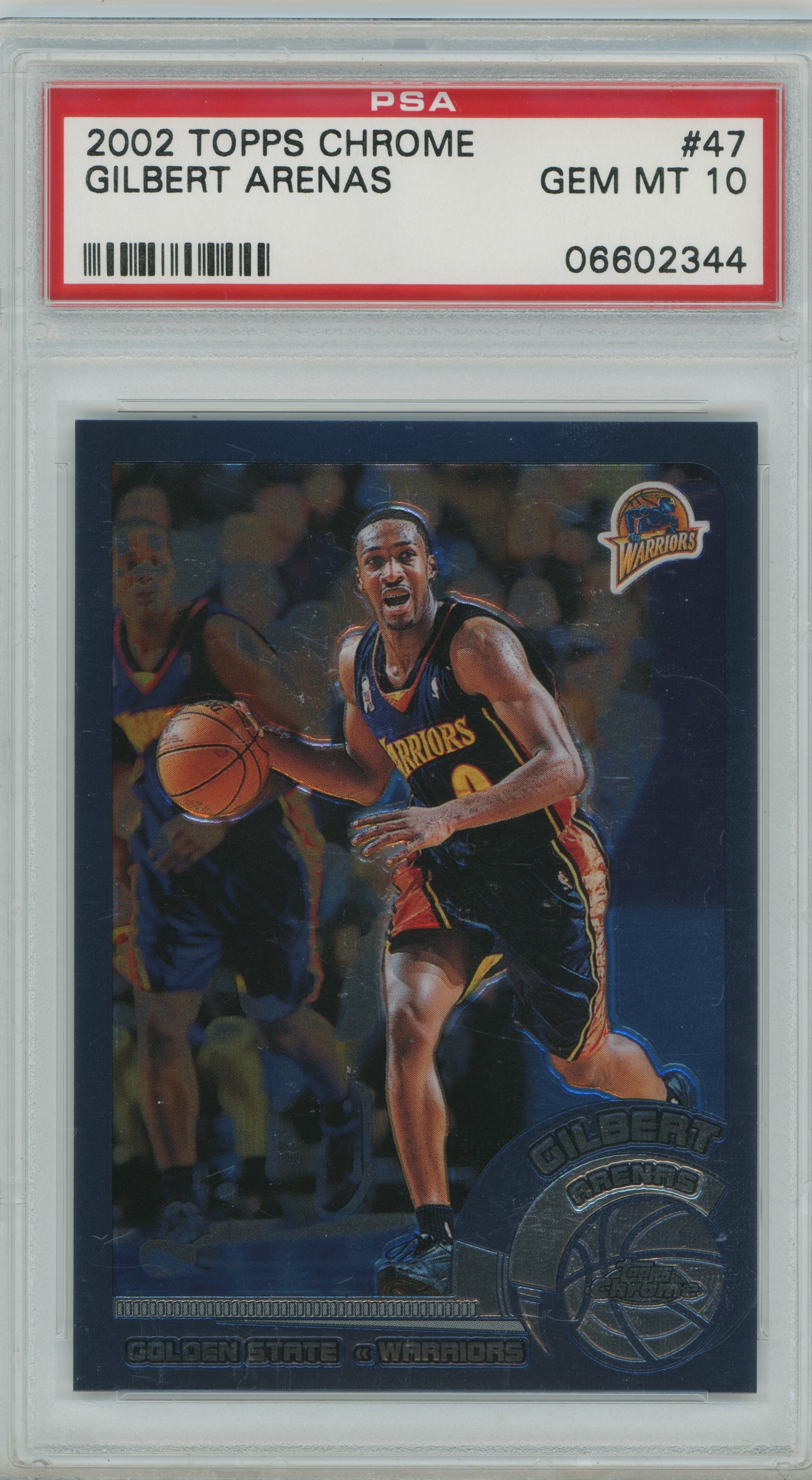 2002-03 Topps Chrome Gilbert Arenas PSA 10