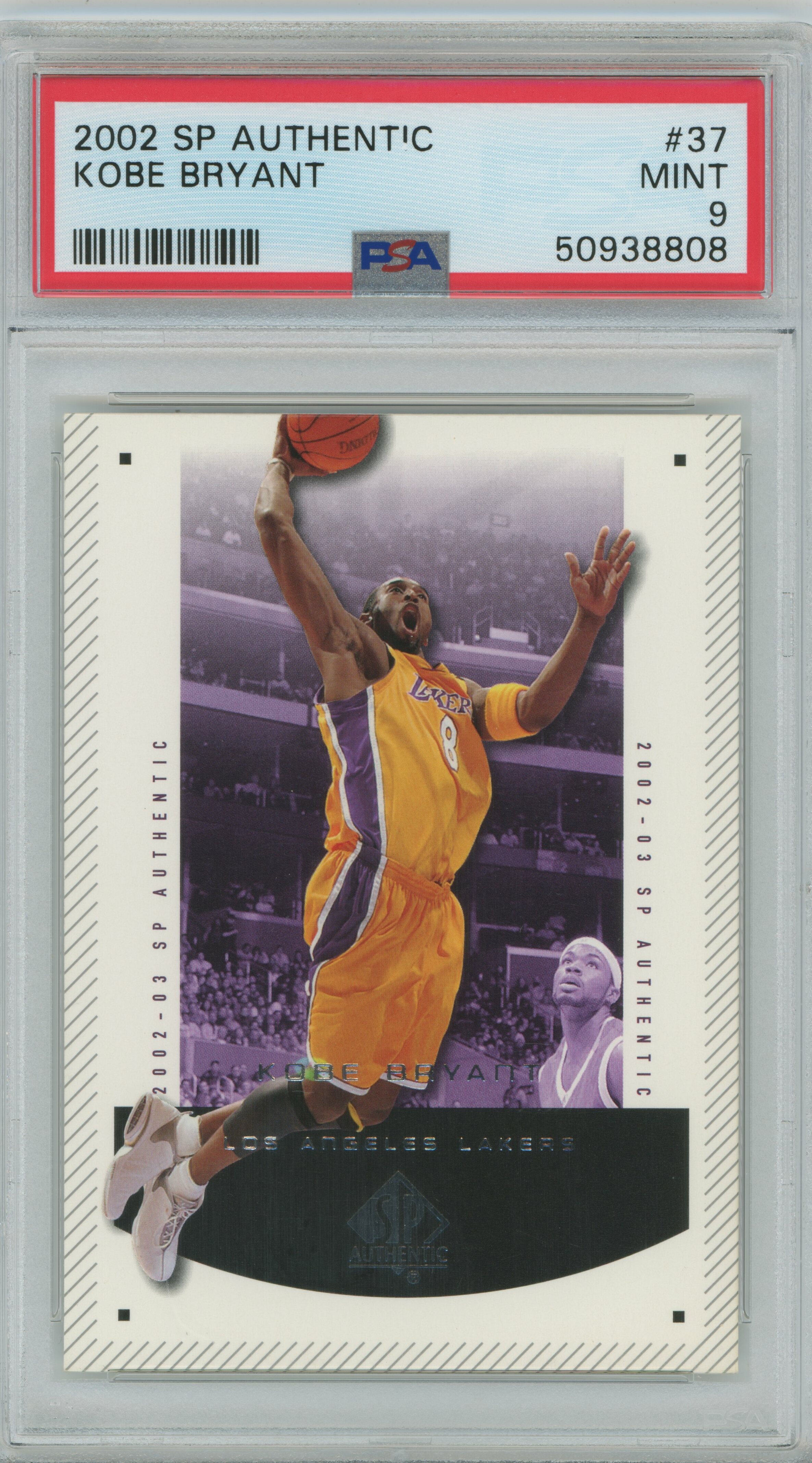 2002-03 SP Authentic Kobe Bryant PSA 9