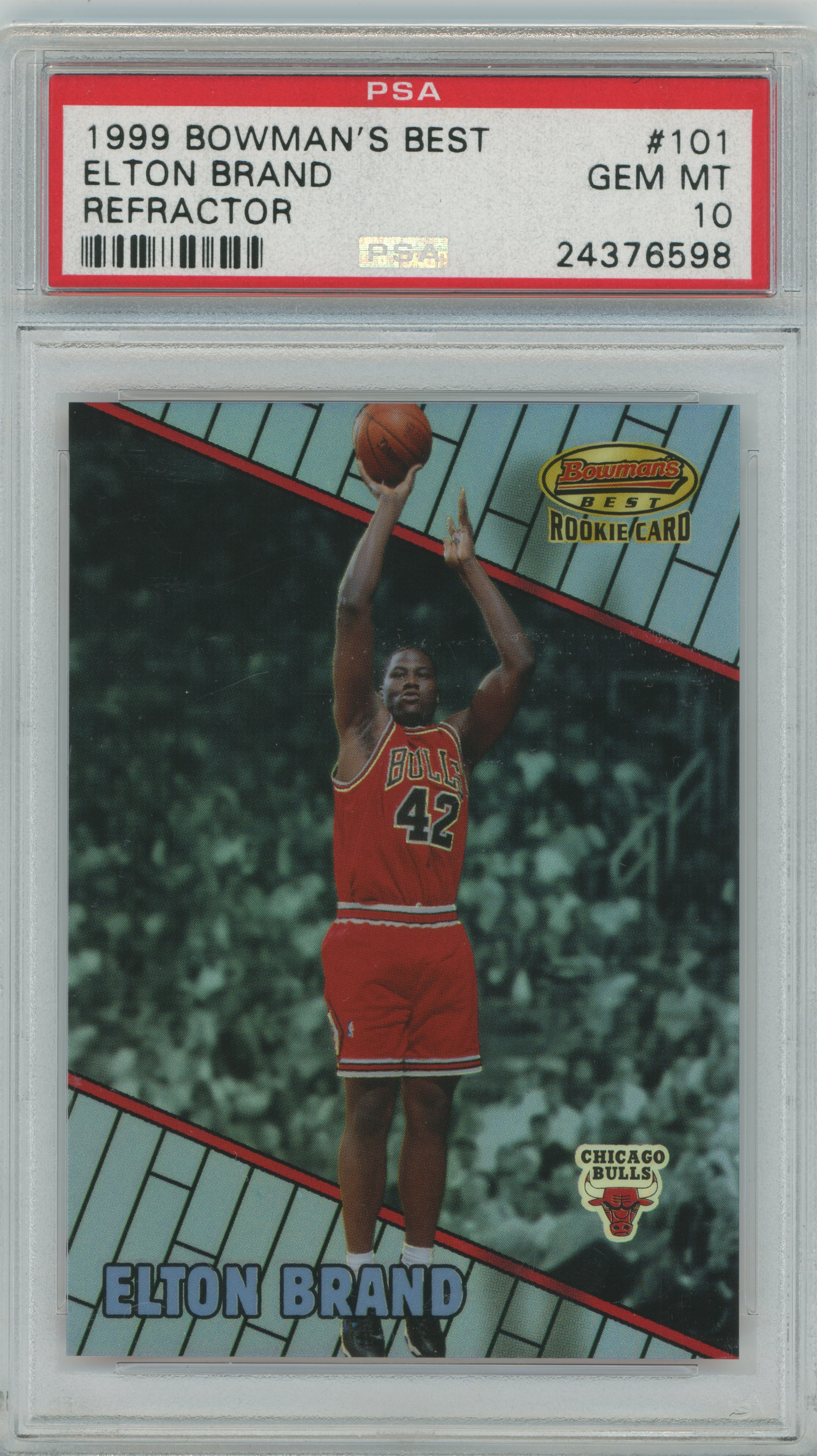 1999-00 Bowman's Best Refractor Elton Brand PSA 10