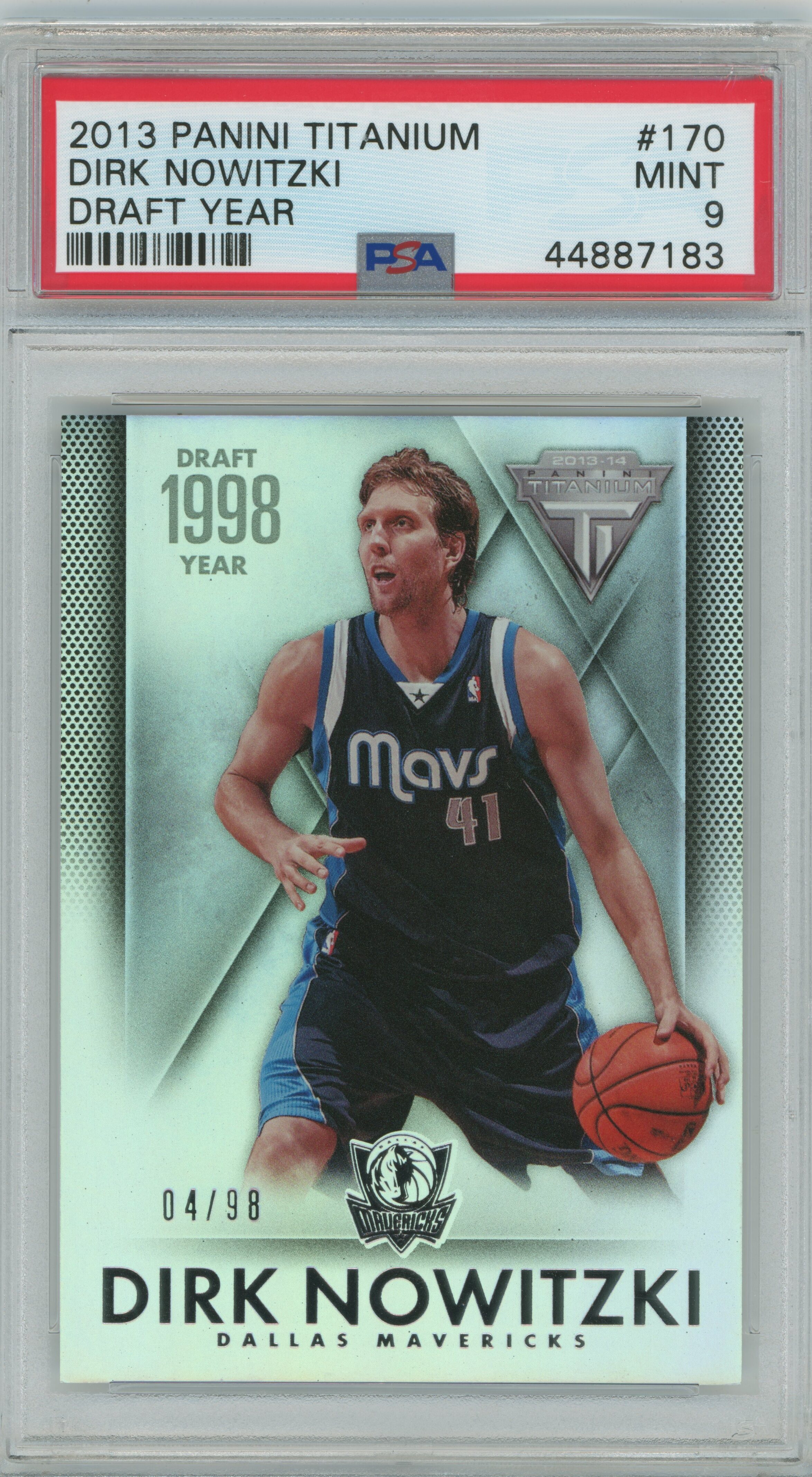 2013-14 Titanium Draft Year Dirk Nowitzki PSA 9