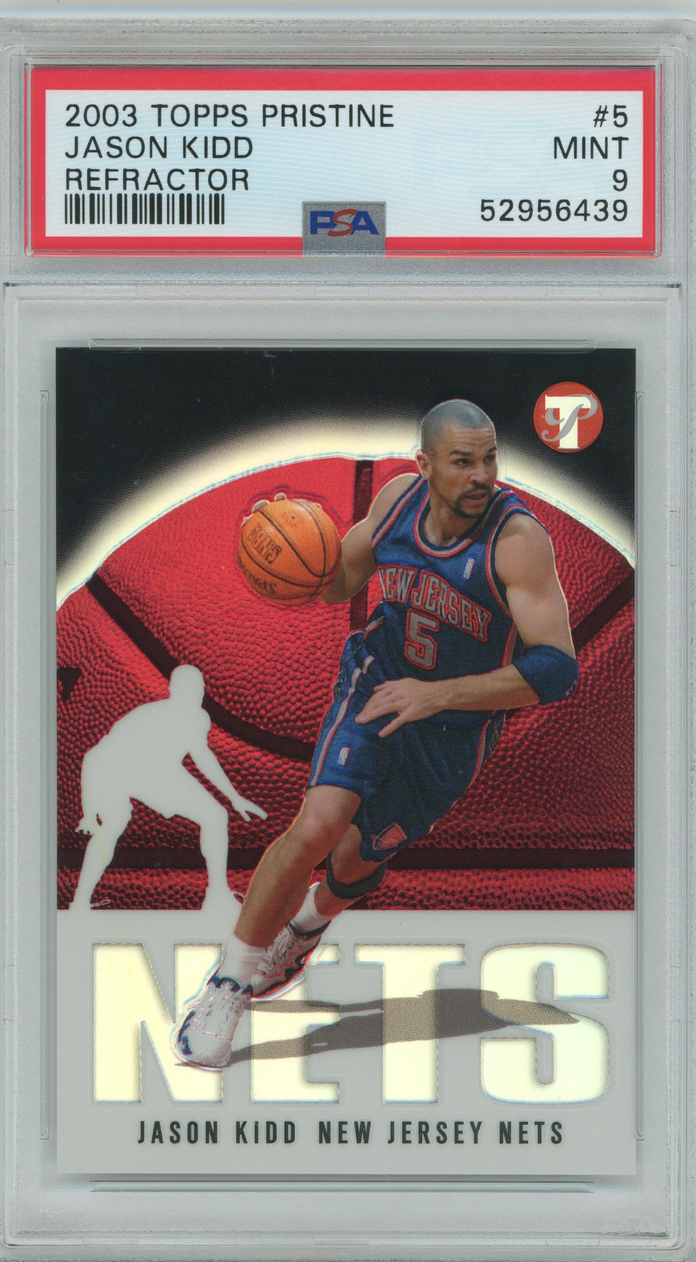 2003-04 Topps Pristine Refractor Jason Kidd PSA 9