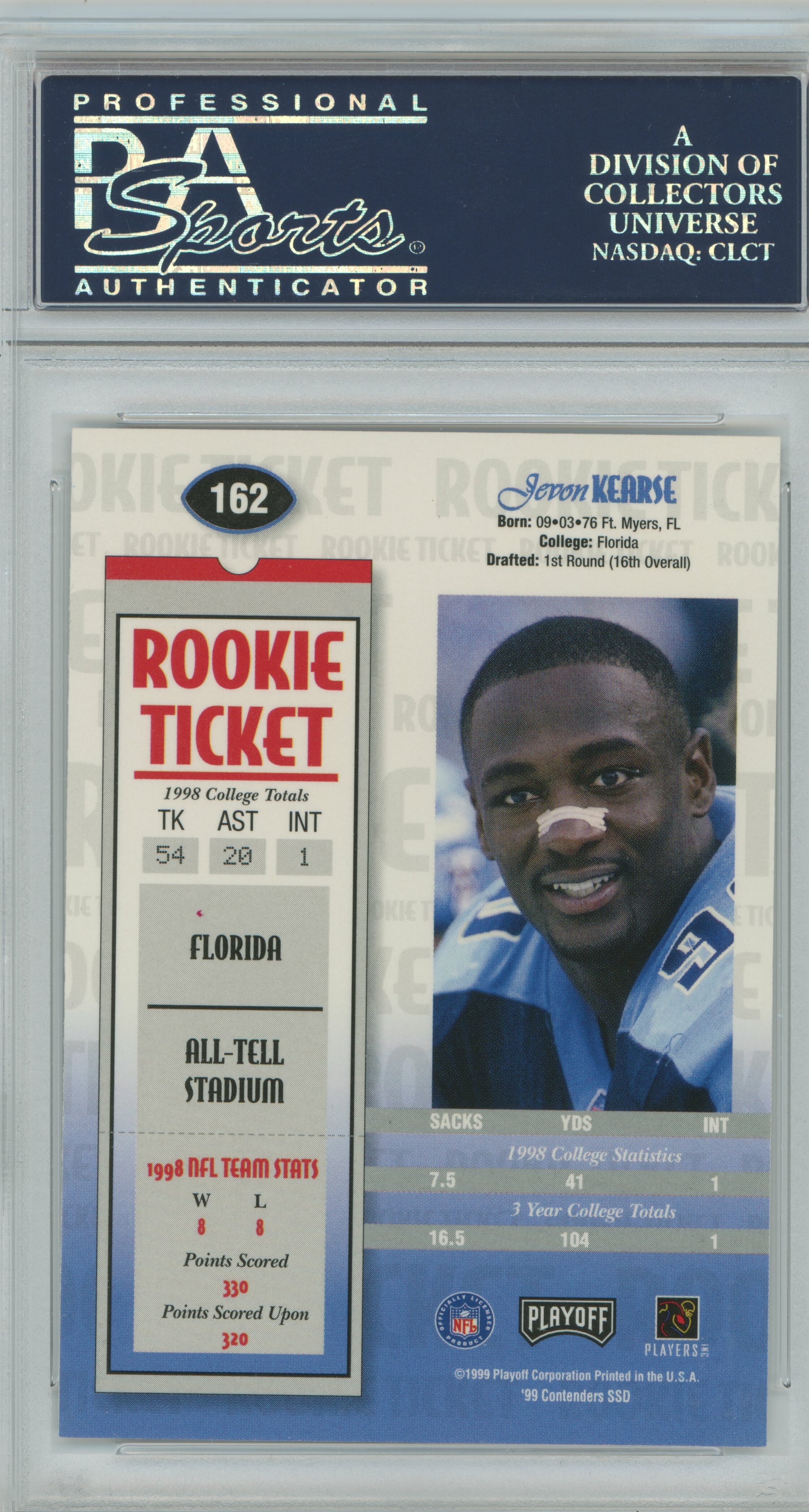 1999 Contenders Auto RC Jevon Kearse PSA 10