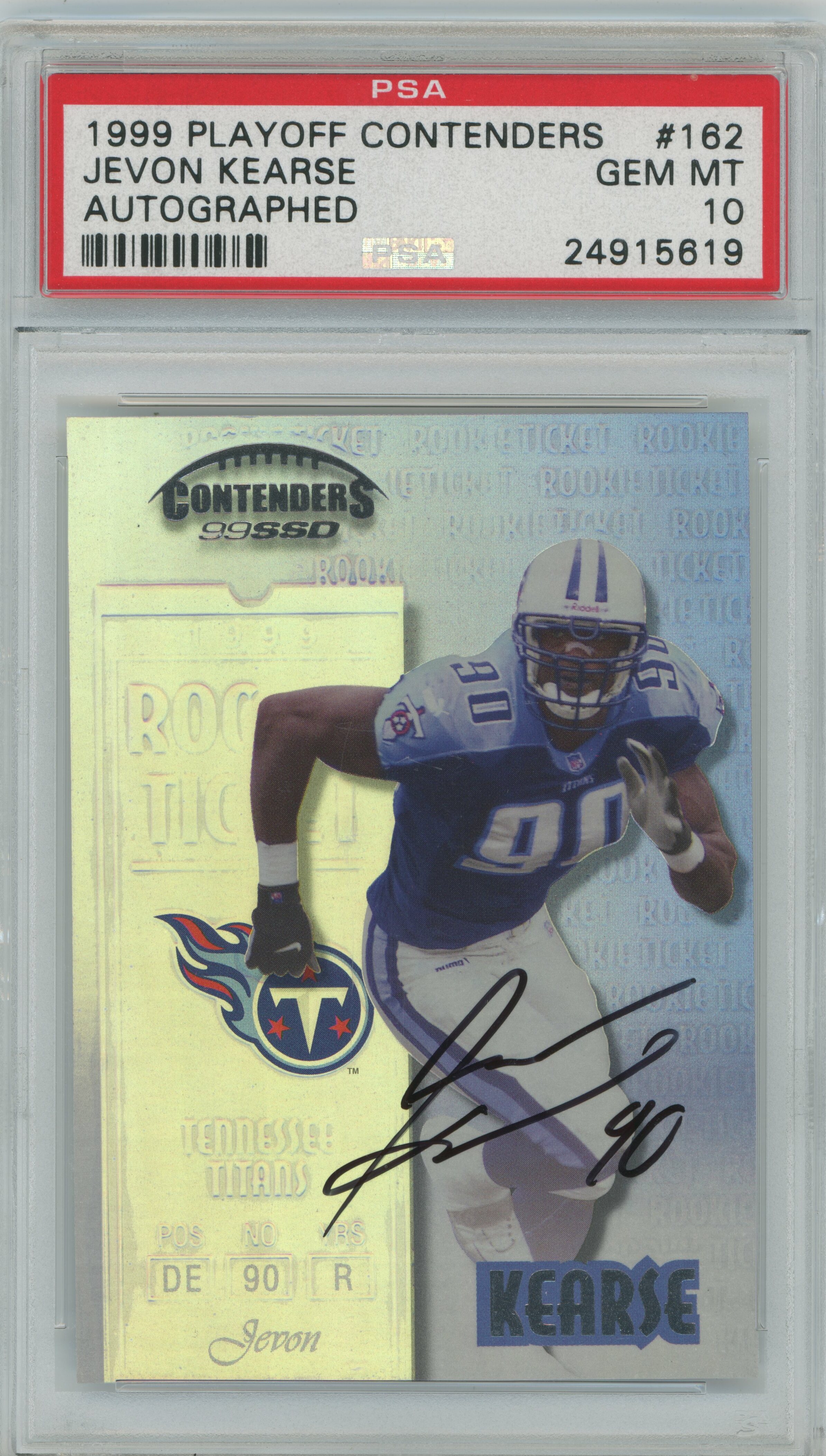 1999 Contenders Auto RC Jevon Kearse PSA 10