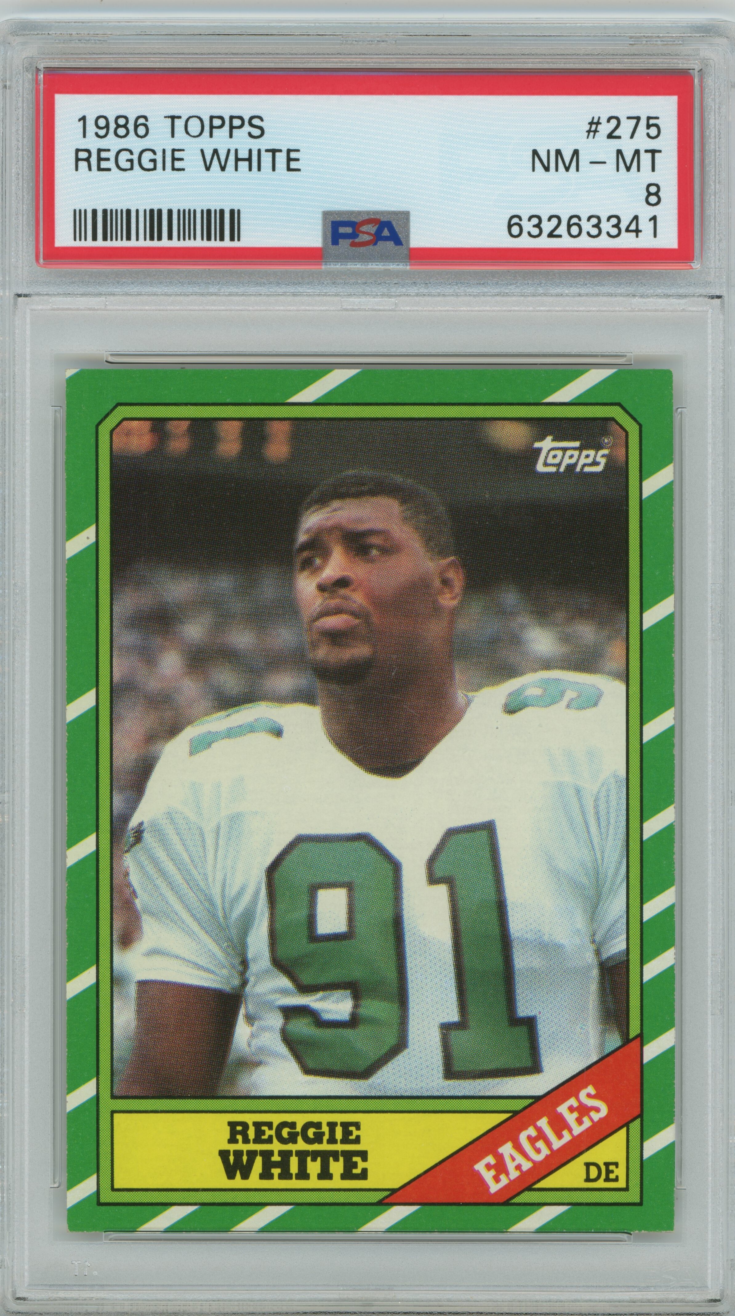 1986 Topps Reggie White PSA 8