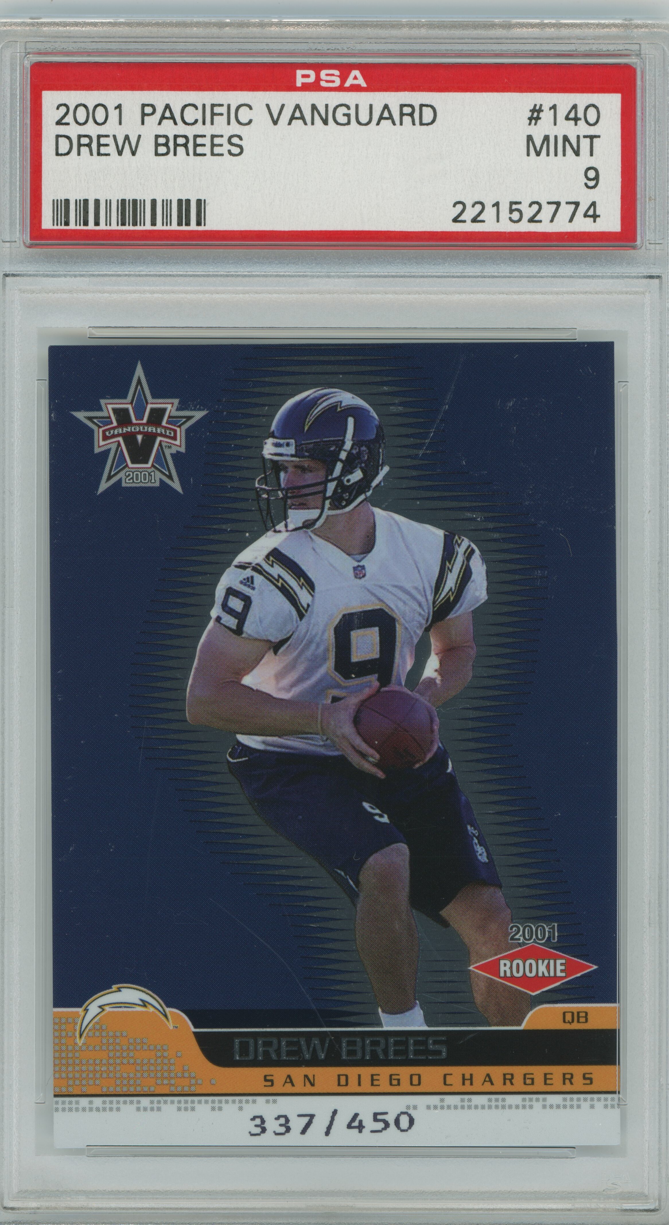 2001 Vanguard RC Drew Brees PSA 9