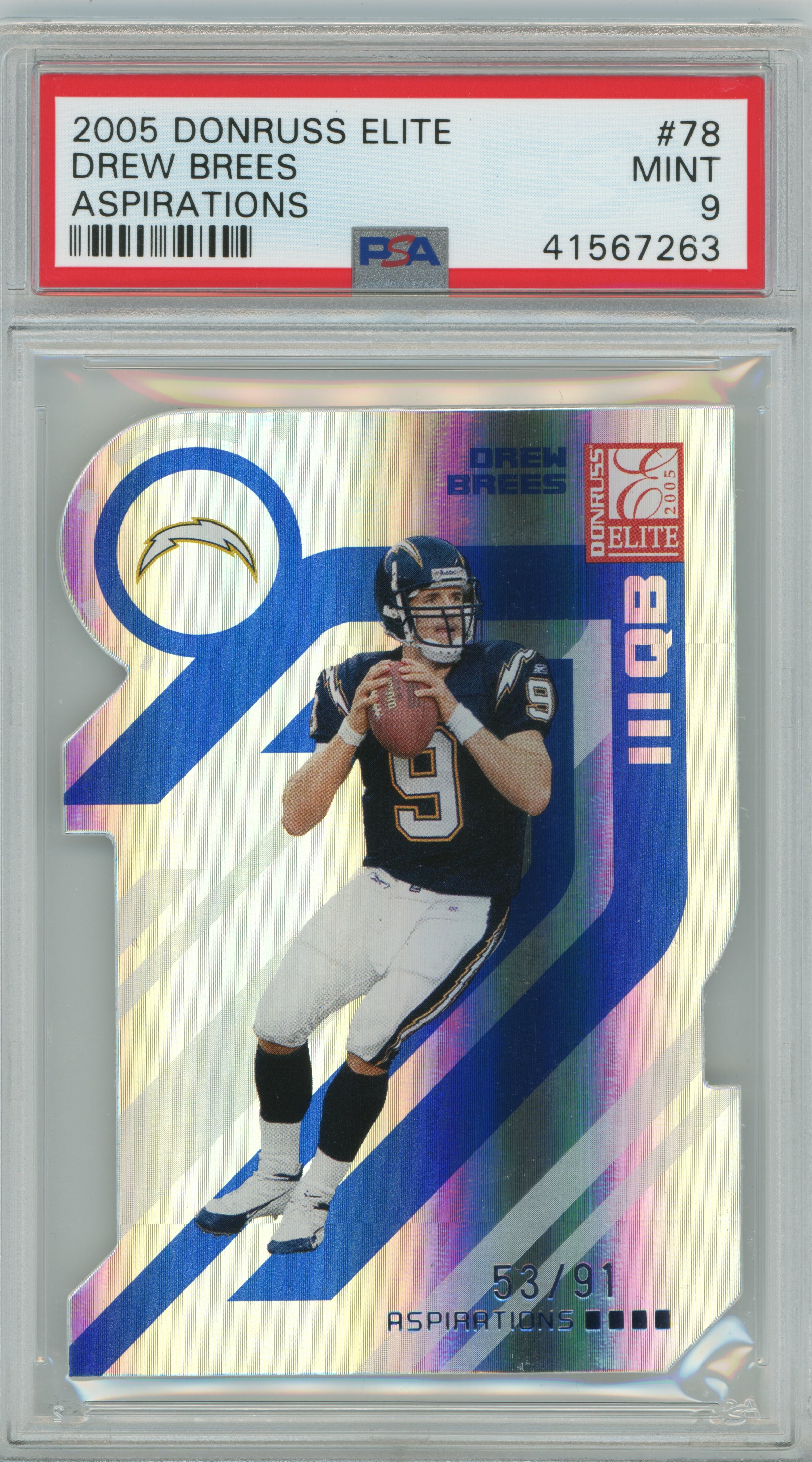 2005 Elite Aspirations Drew Brees PSA 9