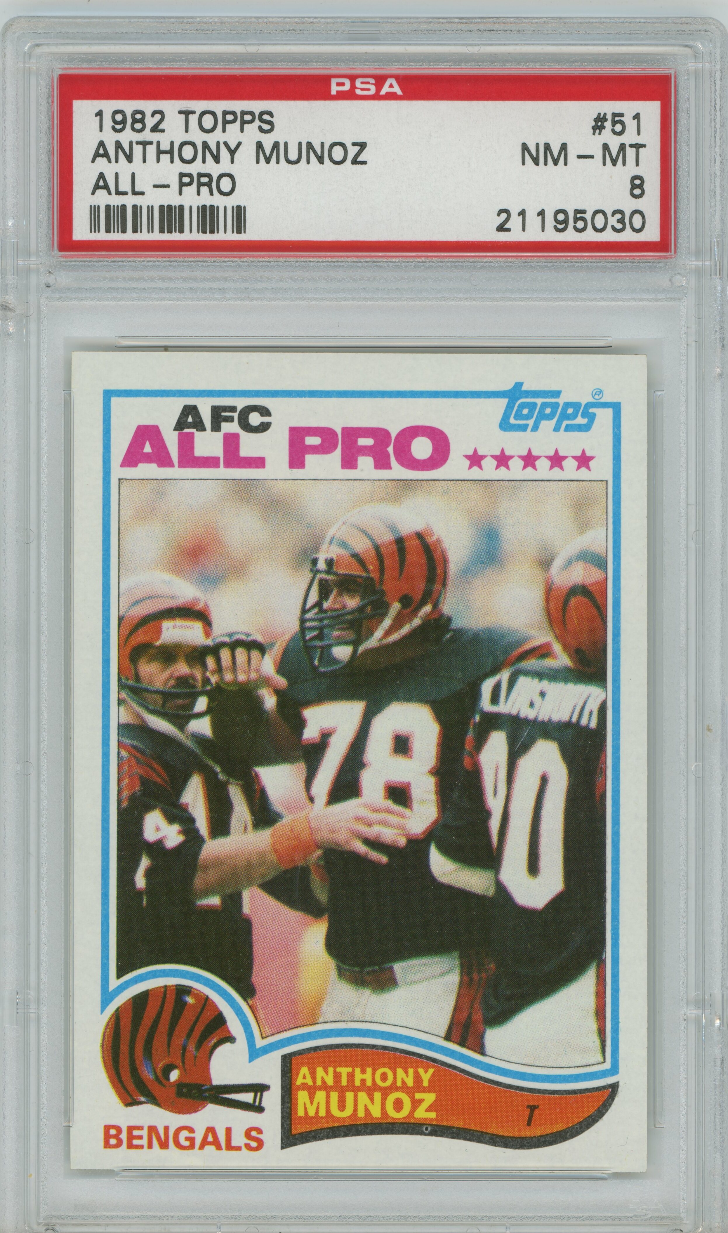 1982 Topps All-Pro Anthony Munoz PSA 8