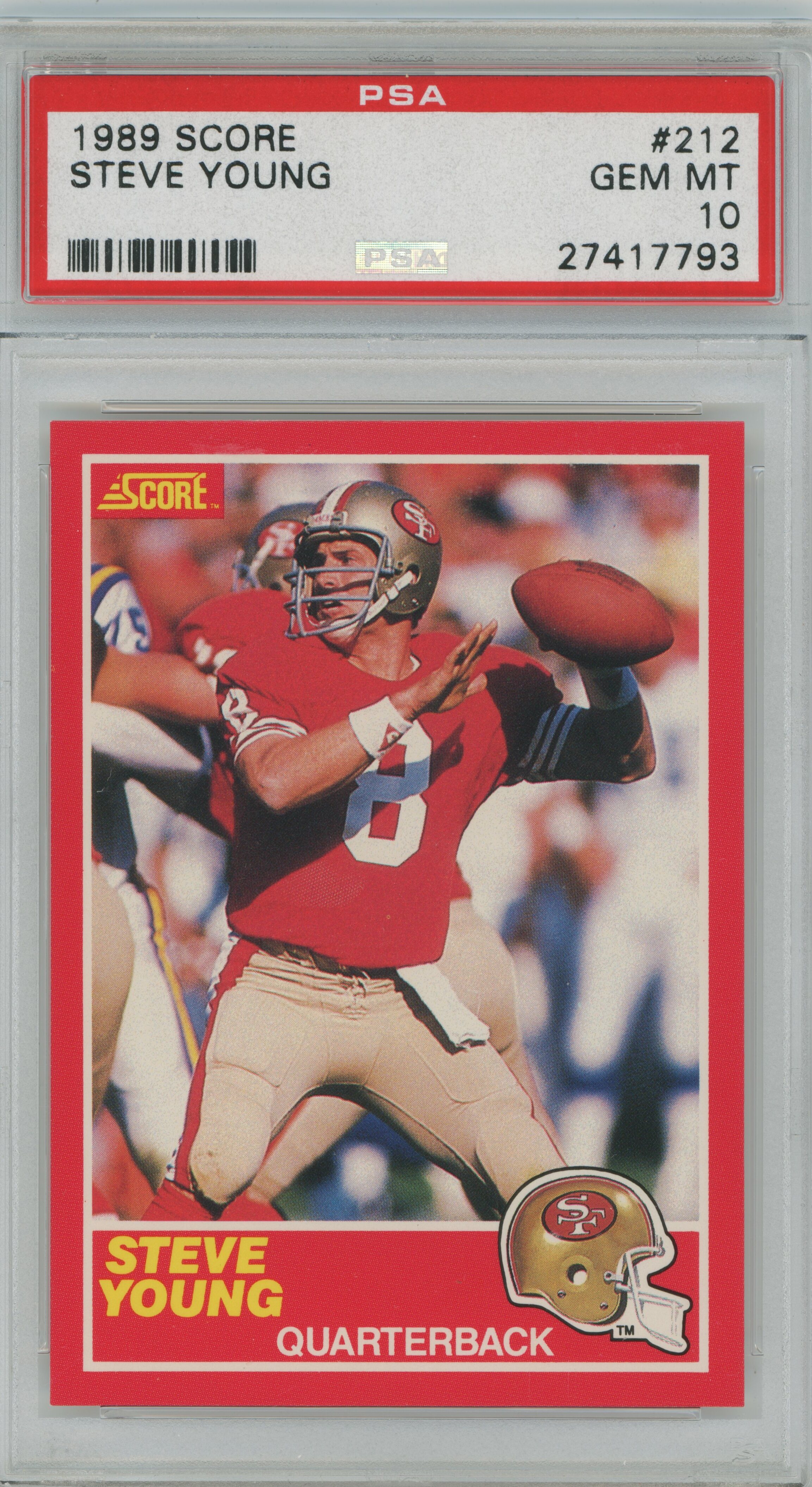 1989 Score Steve Young PSA 10