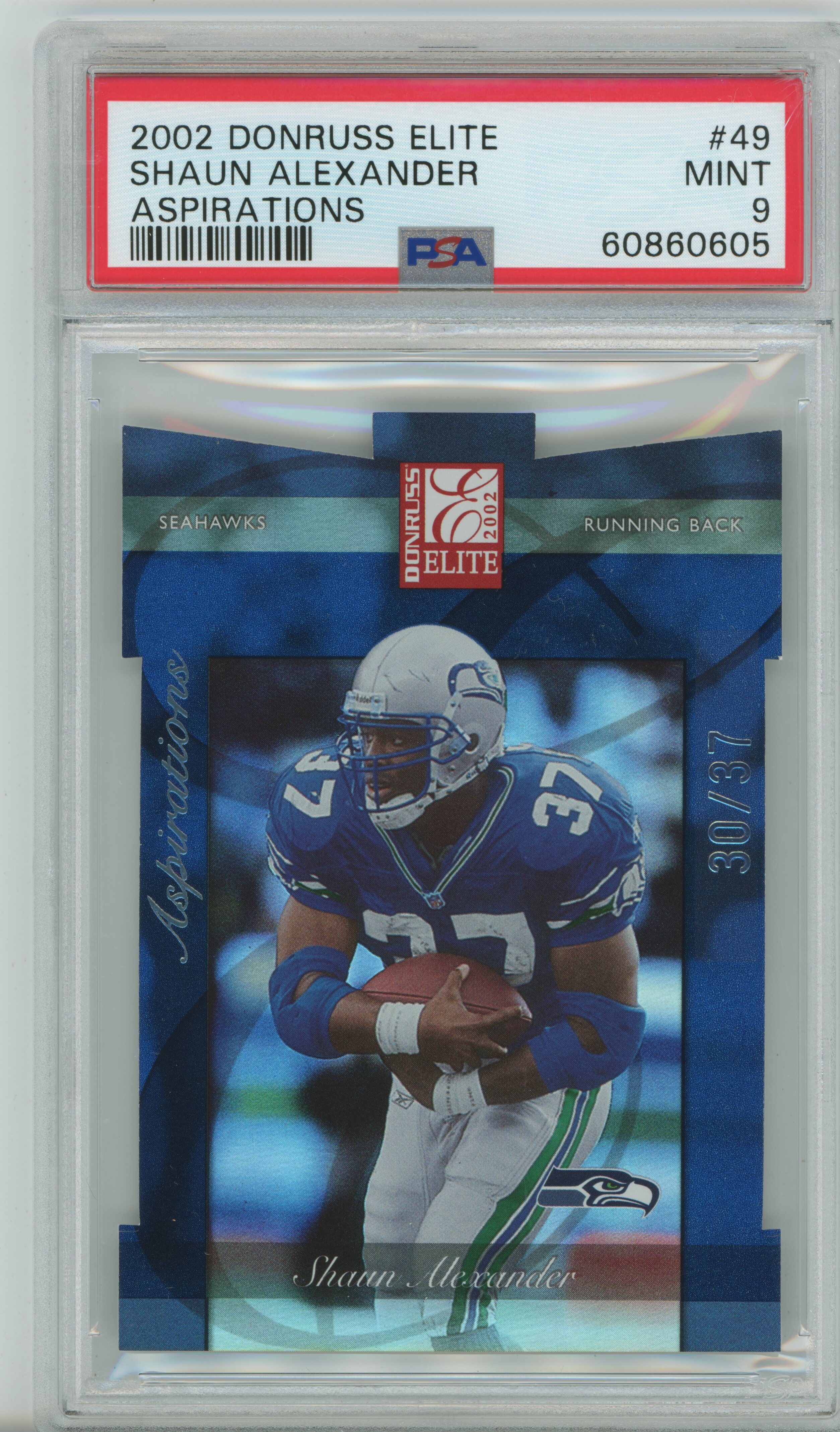 2002 Elite Aspirations Shaun Alexander PSA 9