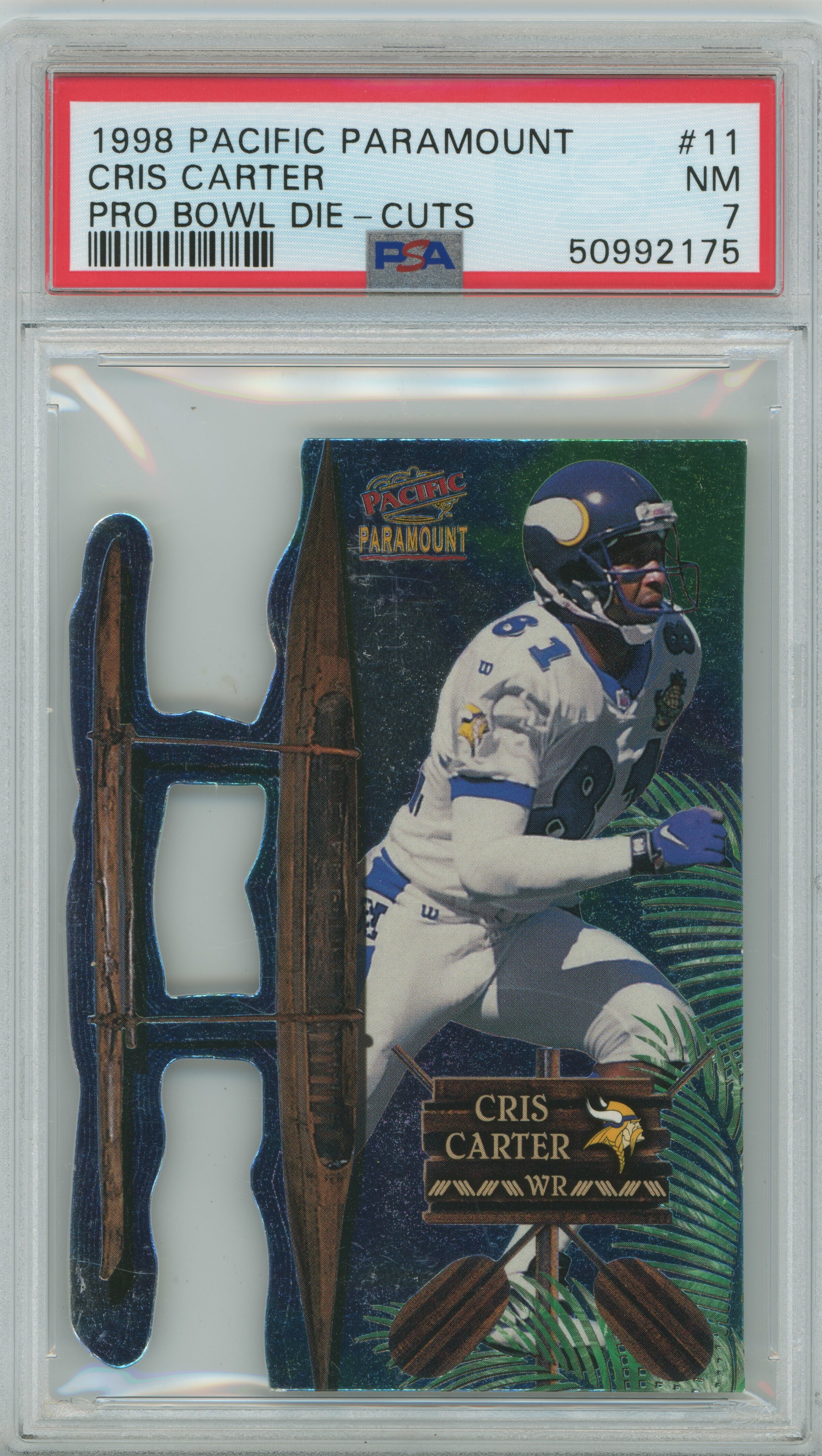 1998 Paramount Pro Bowl Die-Cuts Cris Carter PSA 7