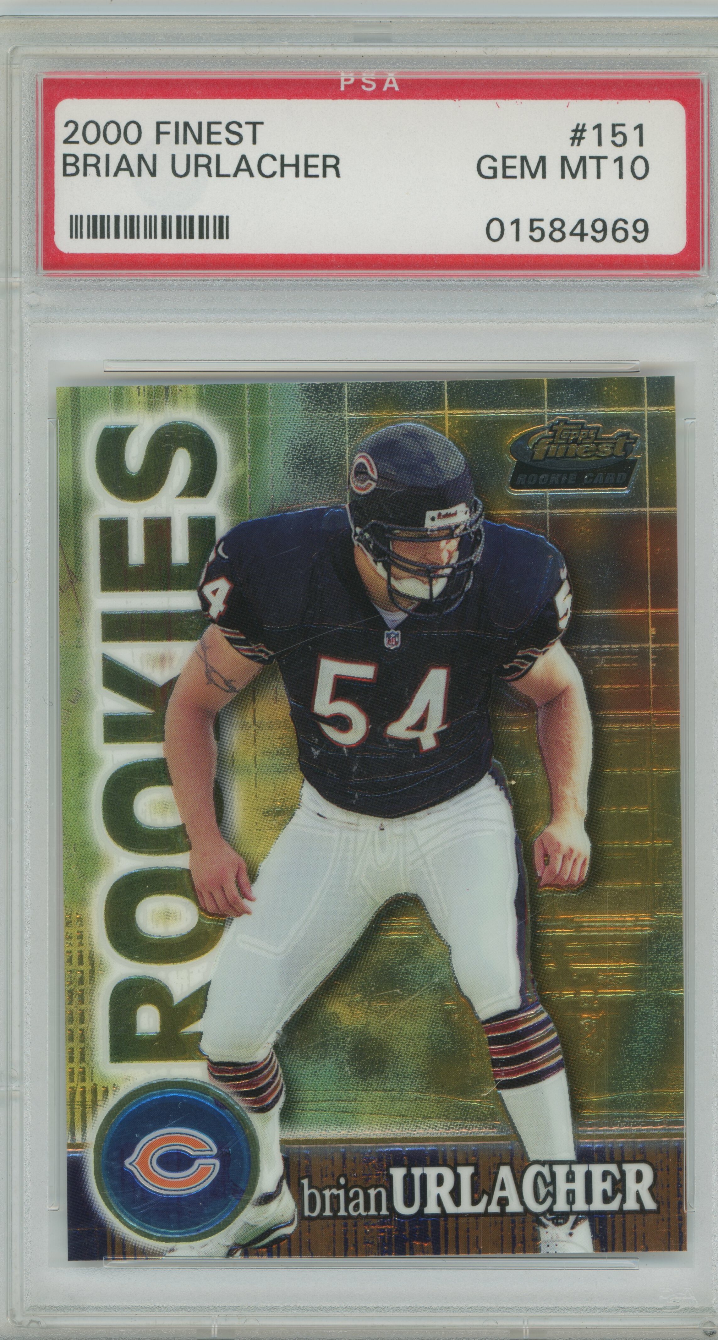 2000 Finest RC Brian Urlacher PSA 10