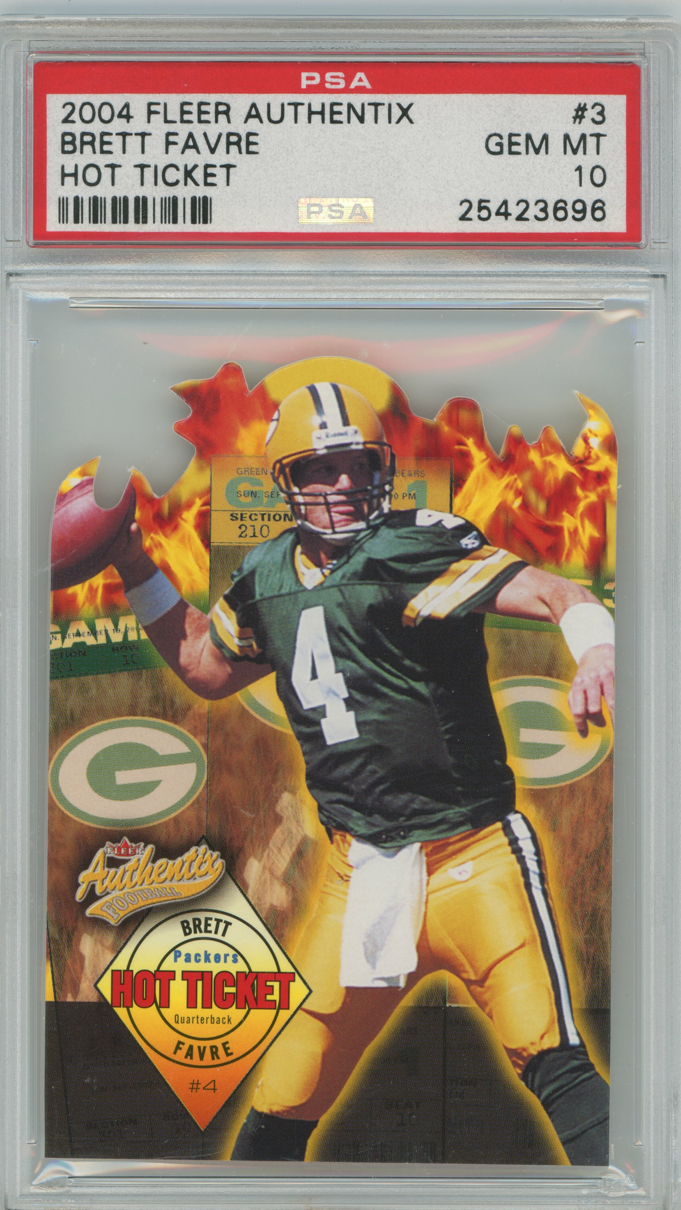 2004 Authentix Hot Ticket Brett Favre PSA 10