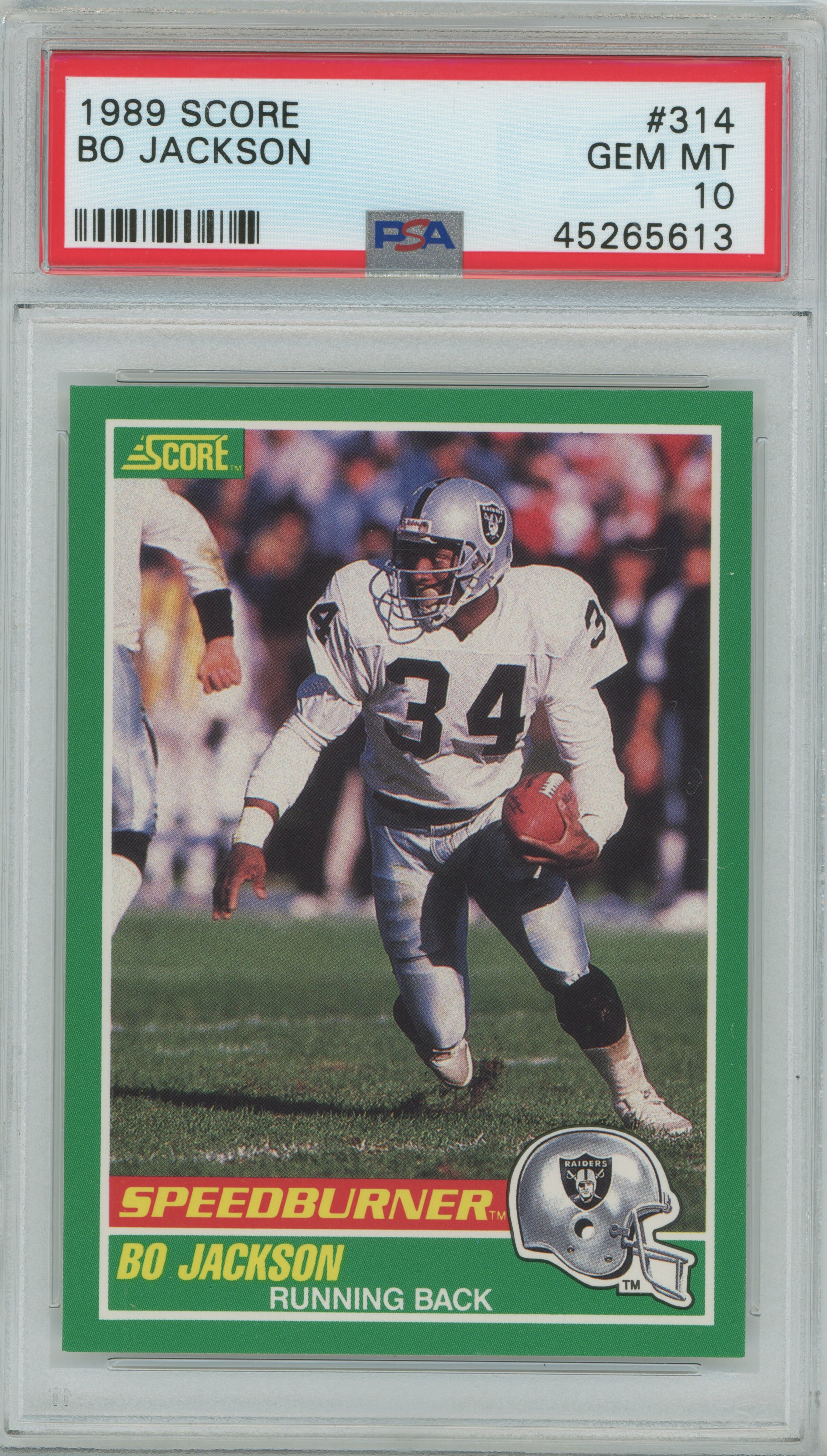 1989 Score Speedburner Bo Jackson PSA 10